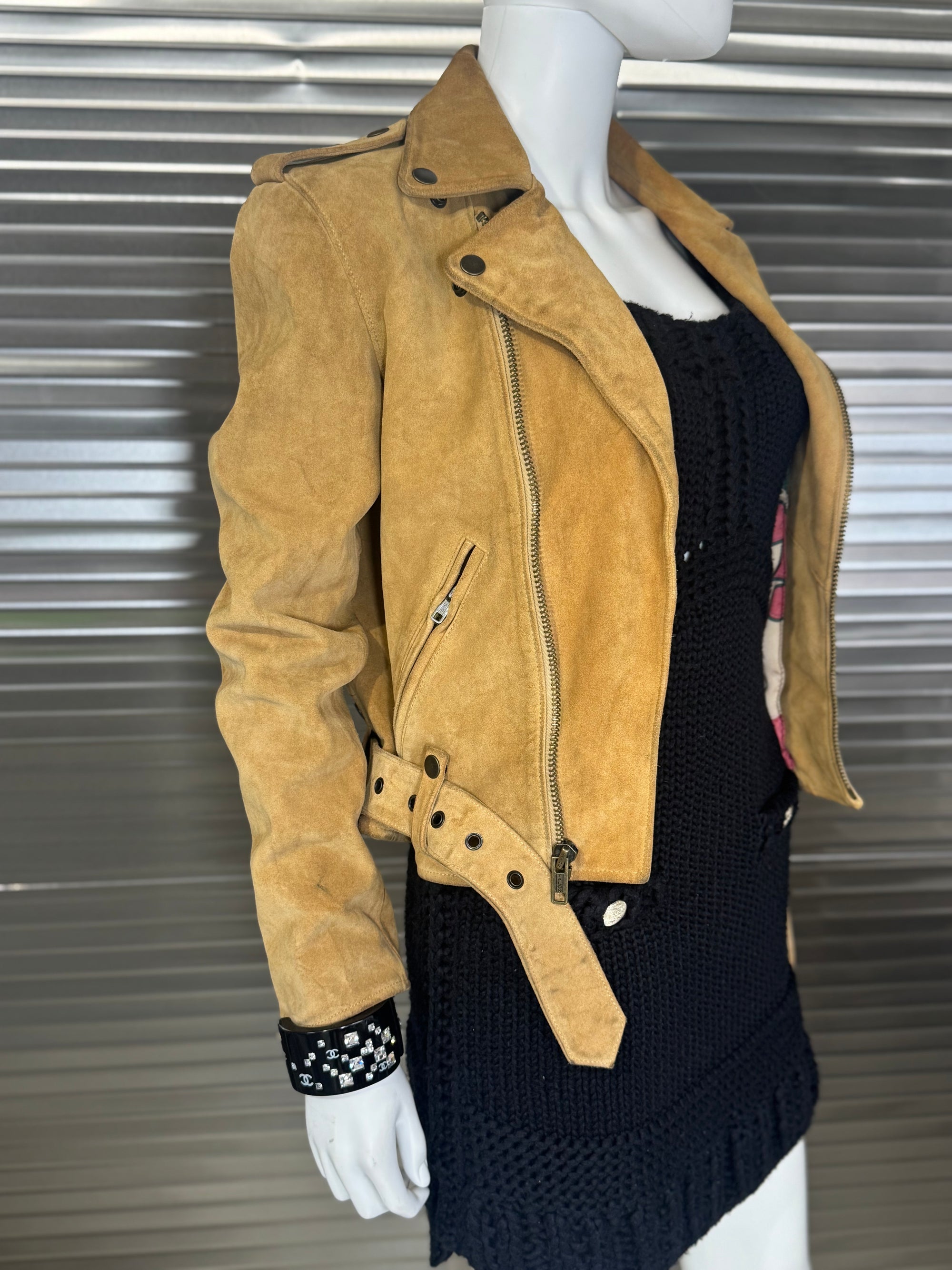 Chanel Crystallized Wide Black Resin Bangle