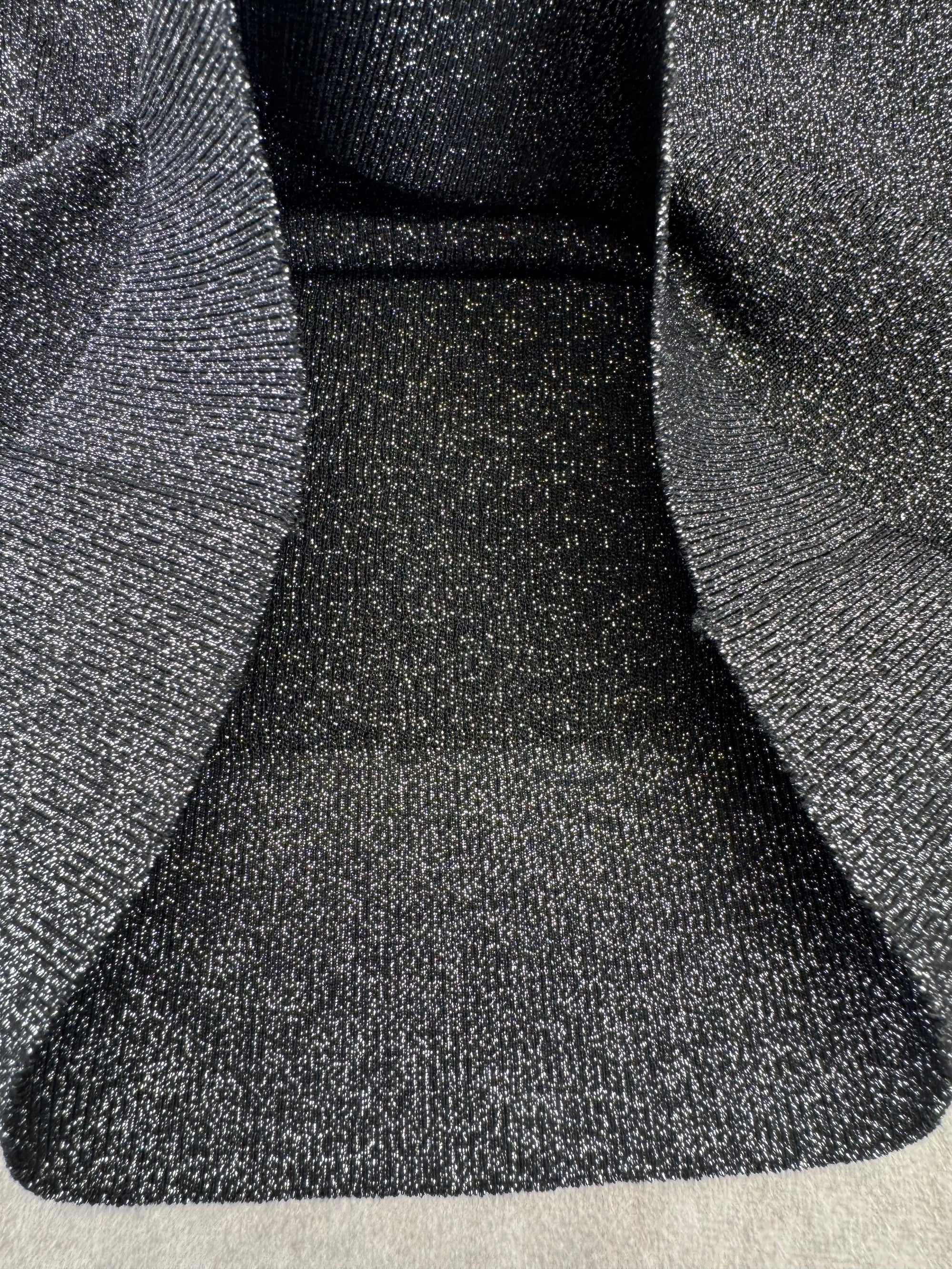 Chanel CC Crystal Logo Black Shimmery Camisole Tank FR 40