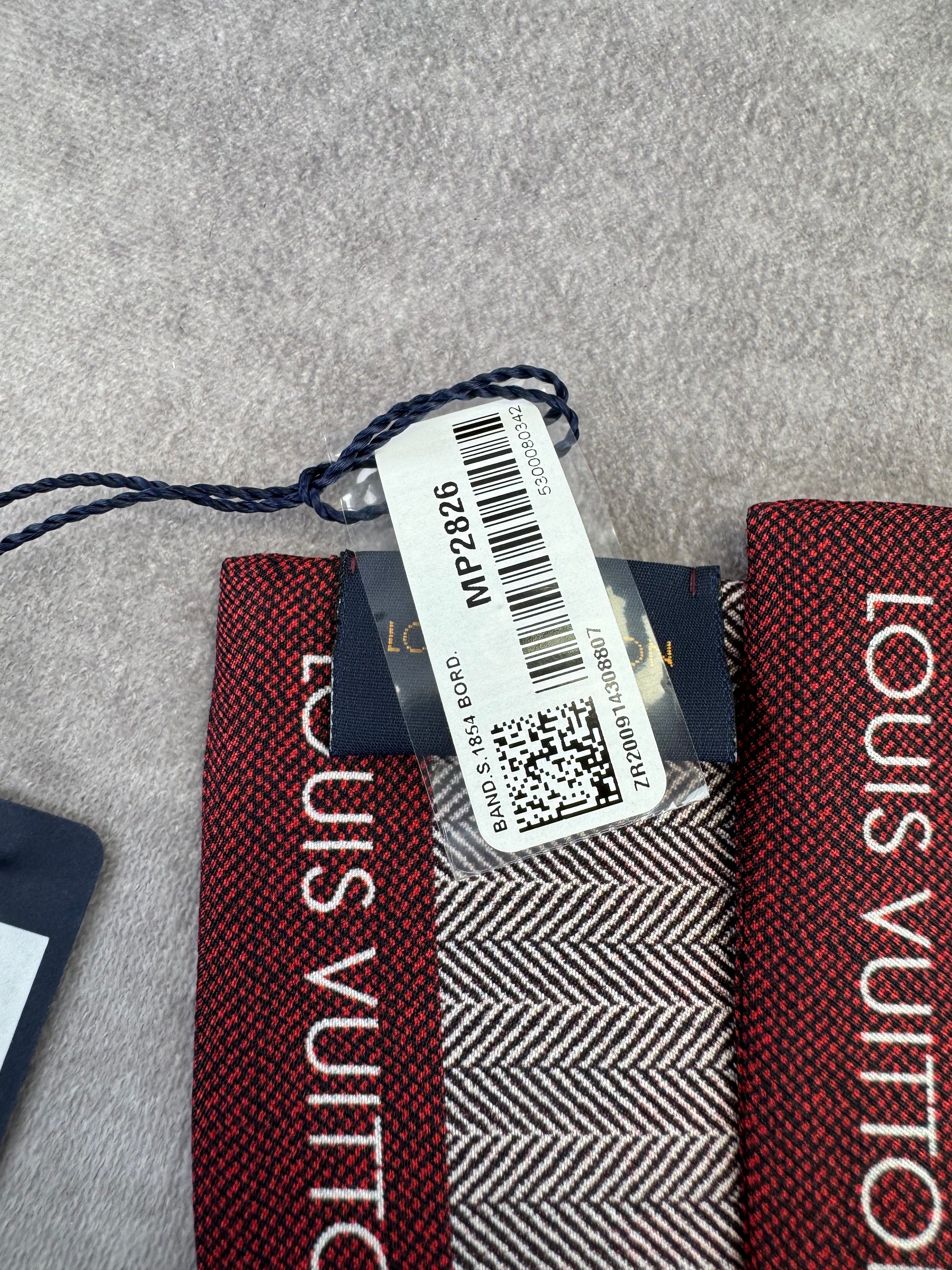 Louis Vuitton Since 1854 Burgundy Bandeau Scarf