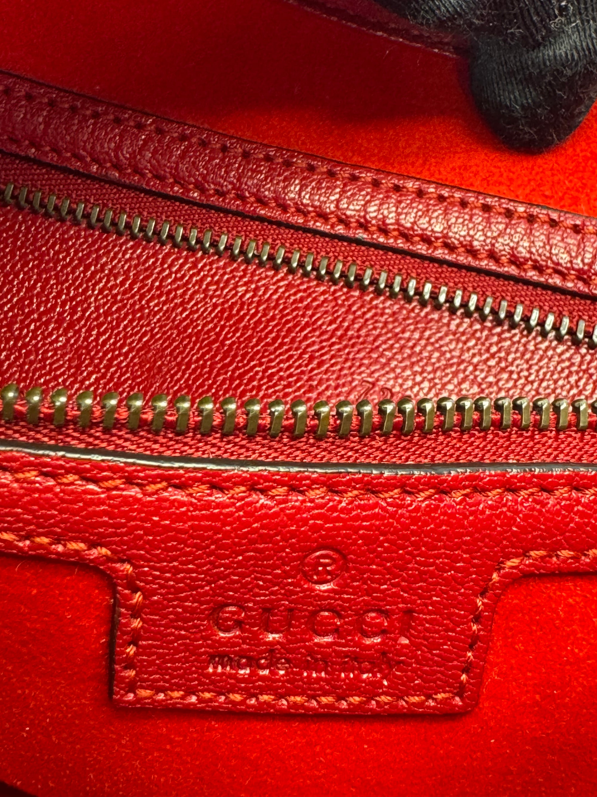 Gucci Medium Aphrodite Red Leather Shoulder Bag