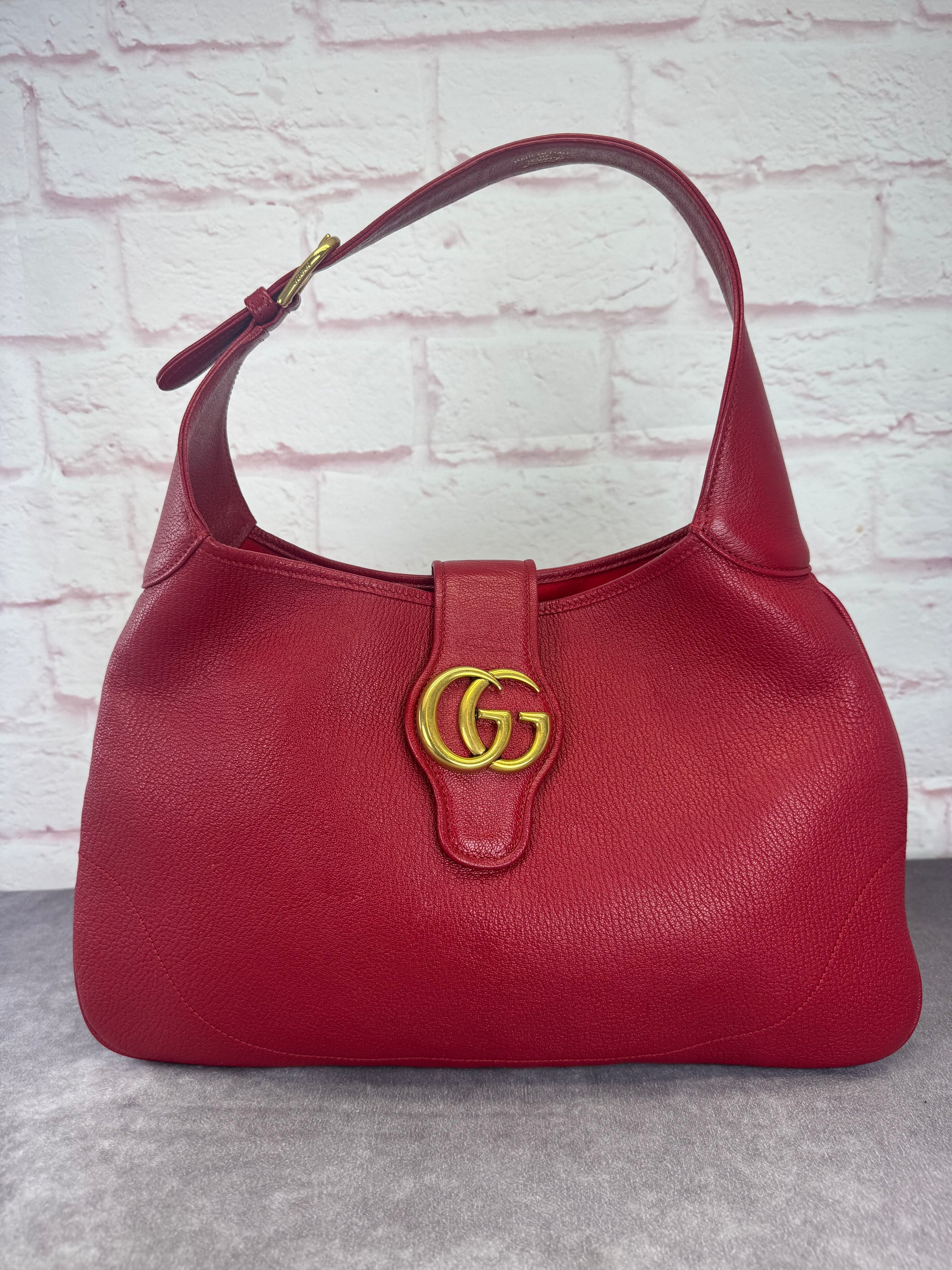 Gucci Medium Aphrodite Red Leather Shoulder Bag