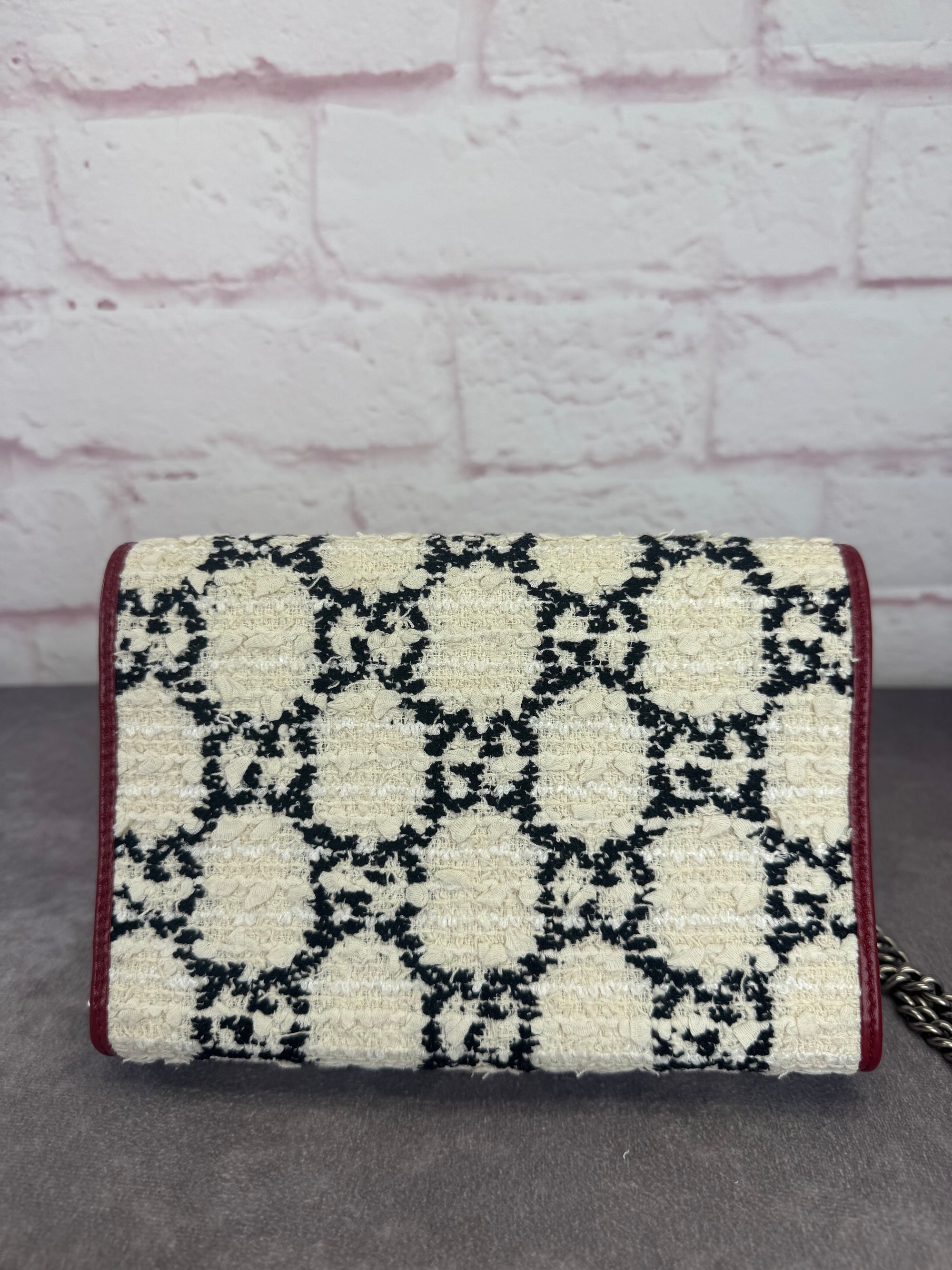 Gucci GG Tweed Dionysus Flap Chain Bag