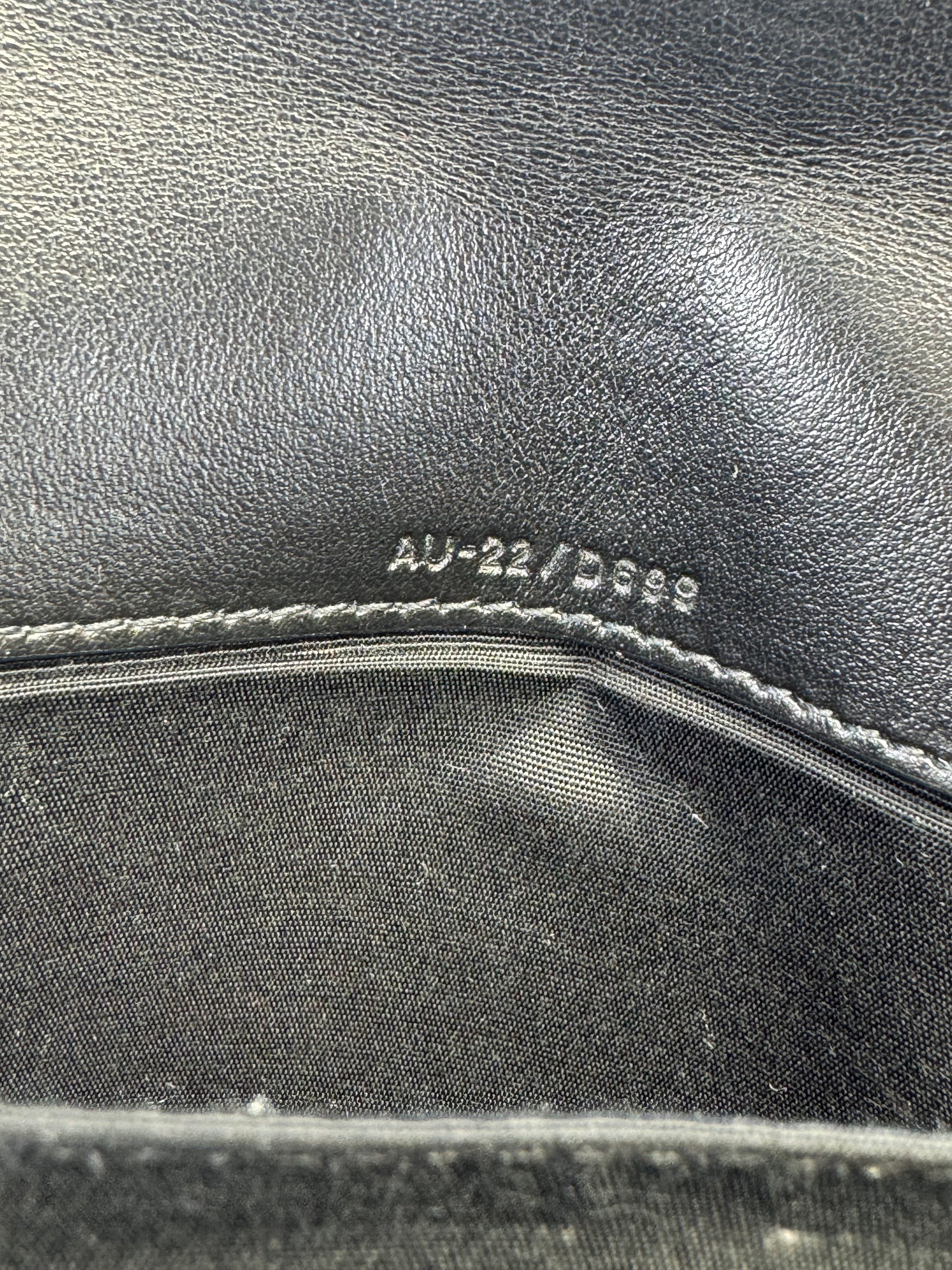 Salvatore Ferragamo Mufasa Gancini Black Quilted Leather Chain Bag