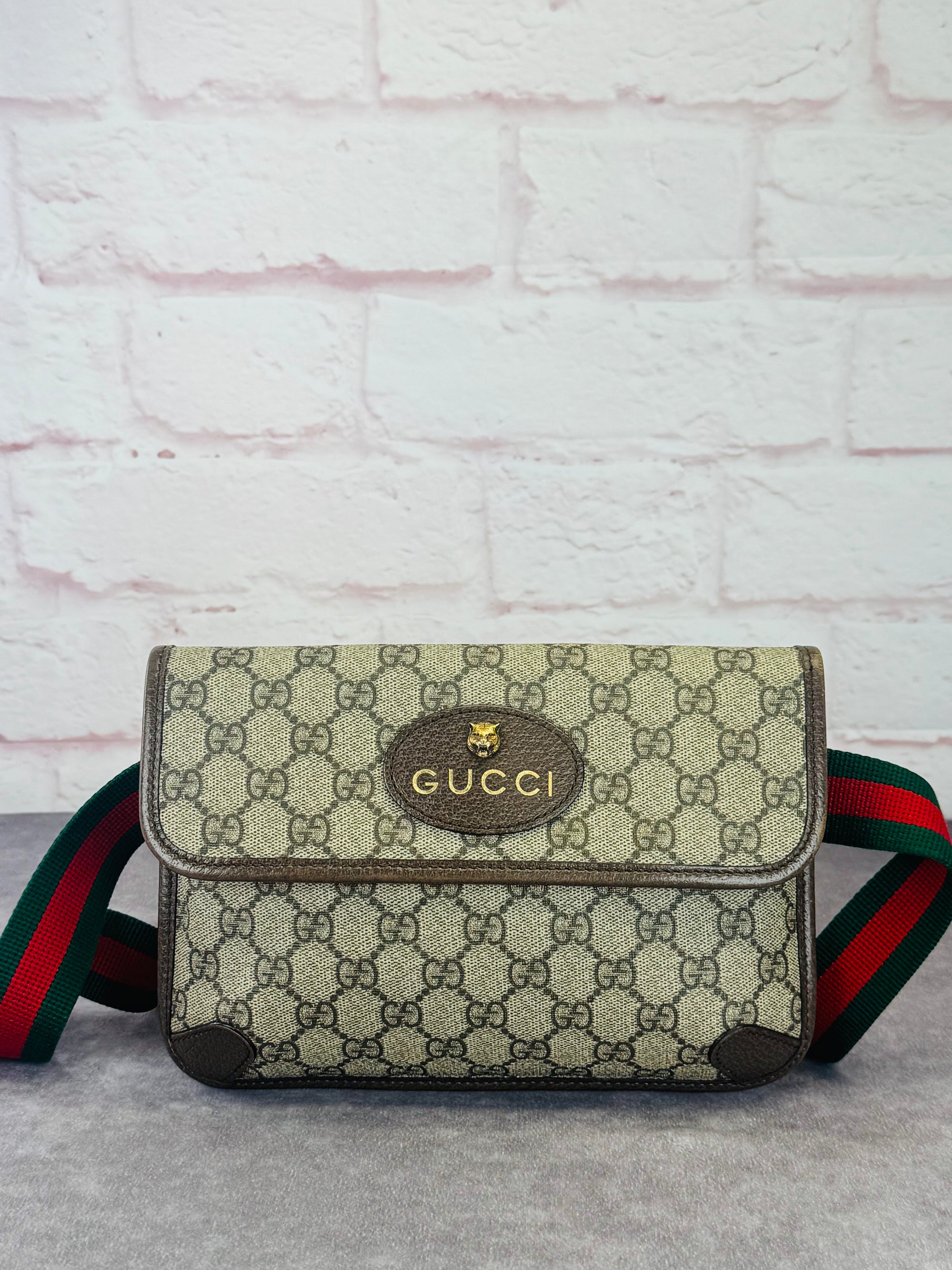 Gucci Monogram Neo Vintage Web Belt Bag