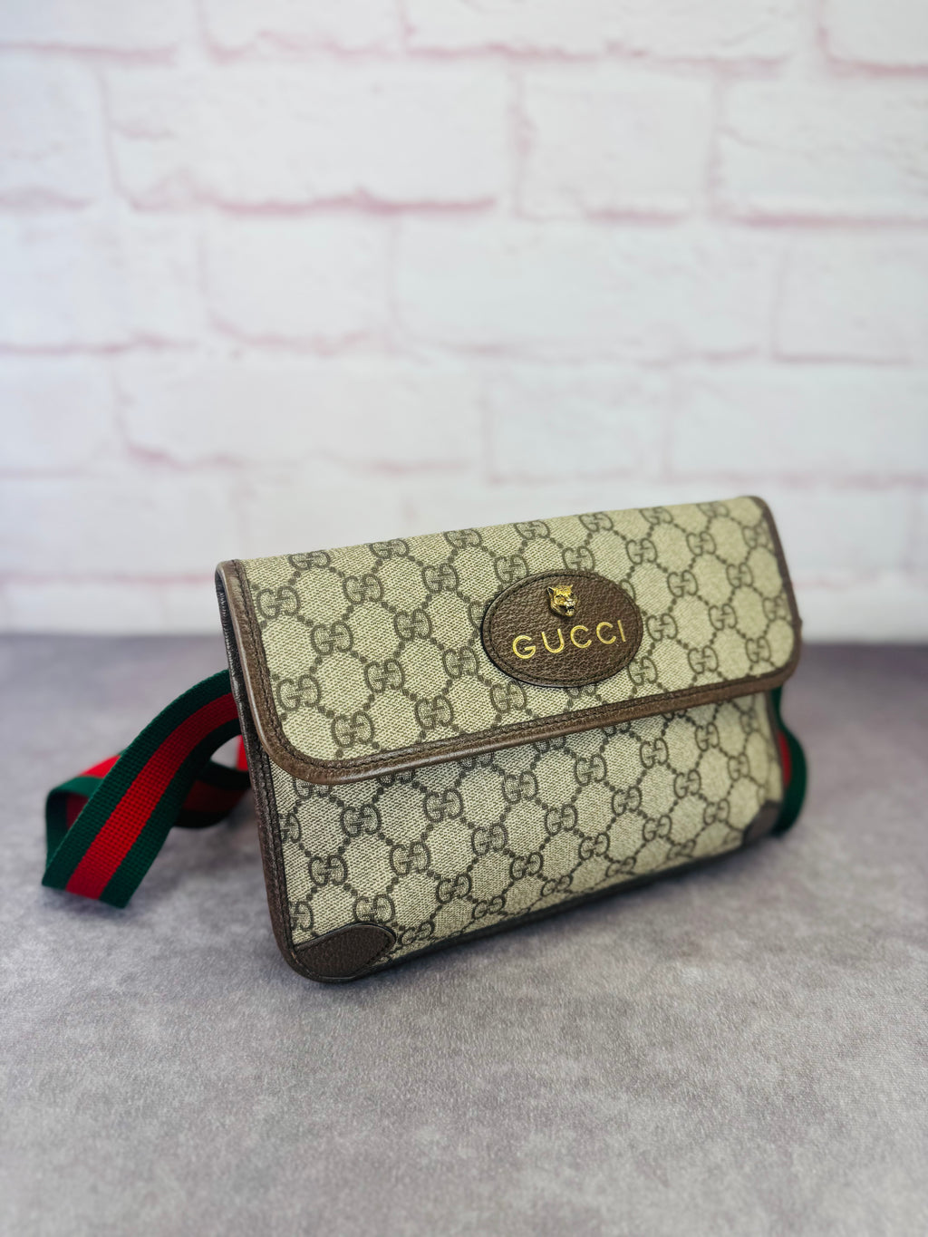 Gucci Monogram Neo Vintage Web Belt Bag