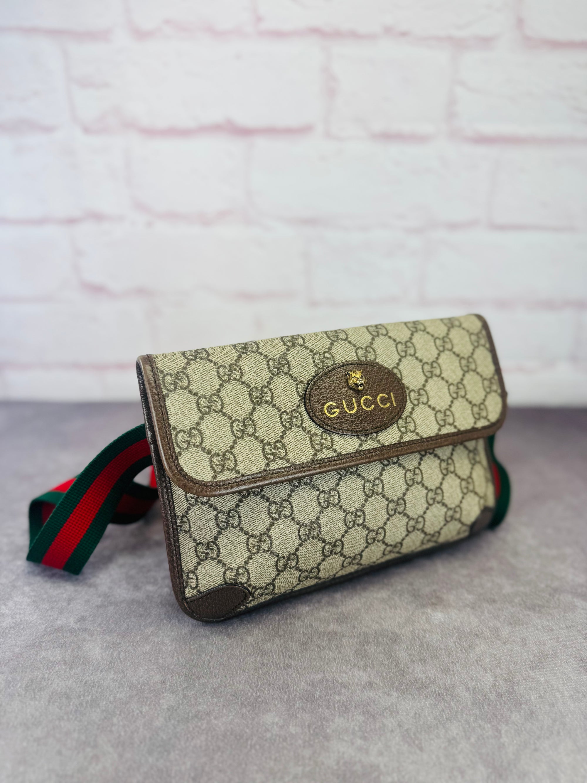 Gucci Monogram Neo Vintage Web Belt Bag