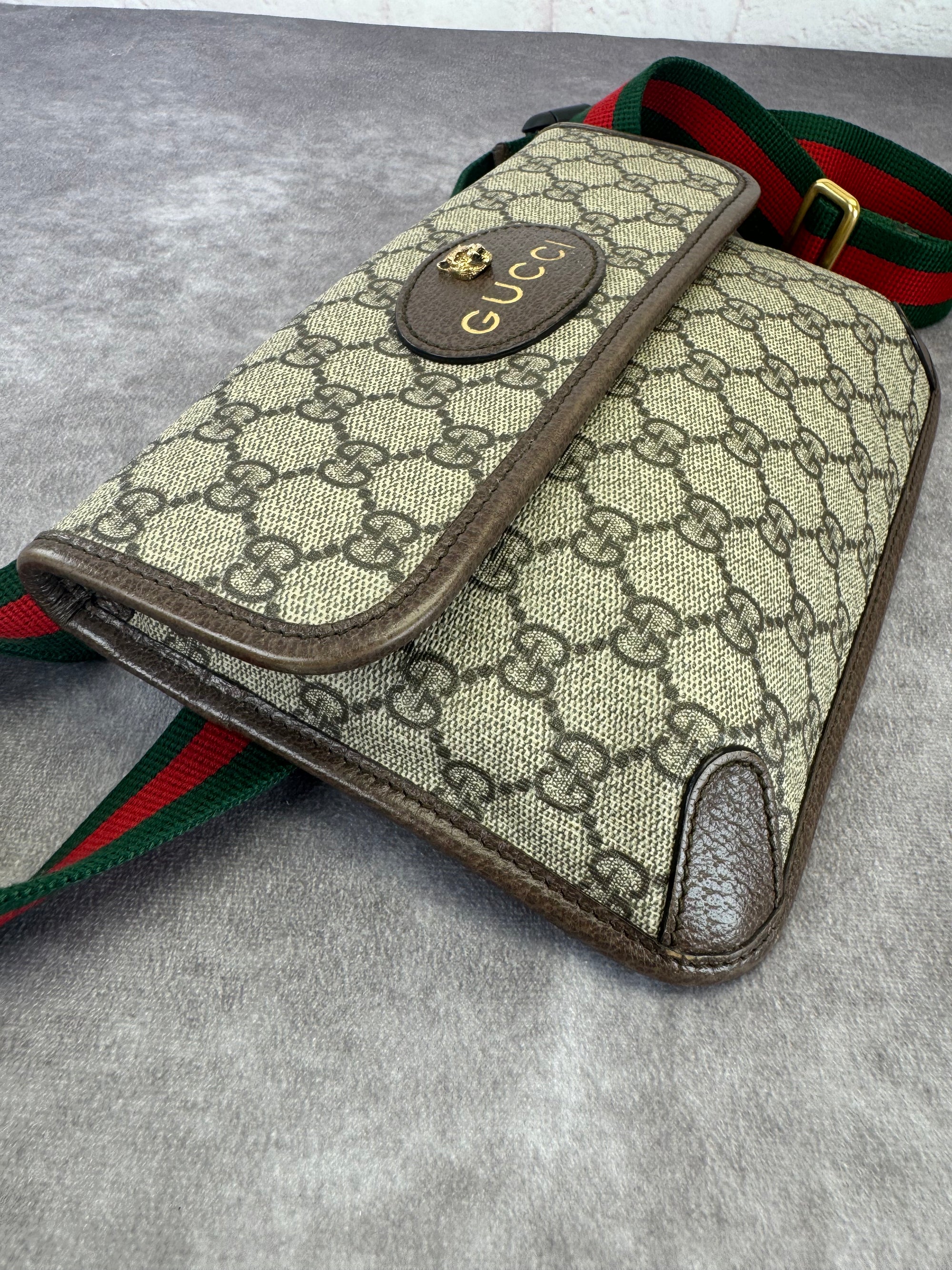 Gucci Monogram Neo Vintage Web Belt Bag