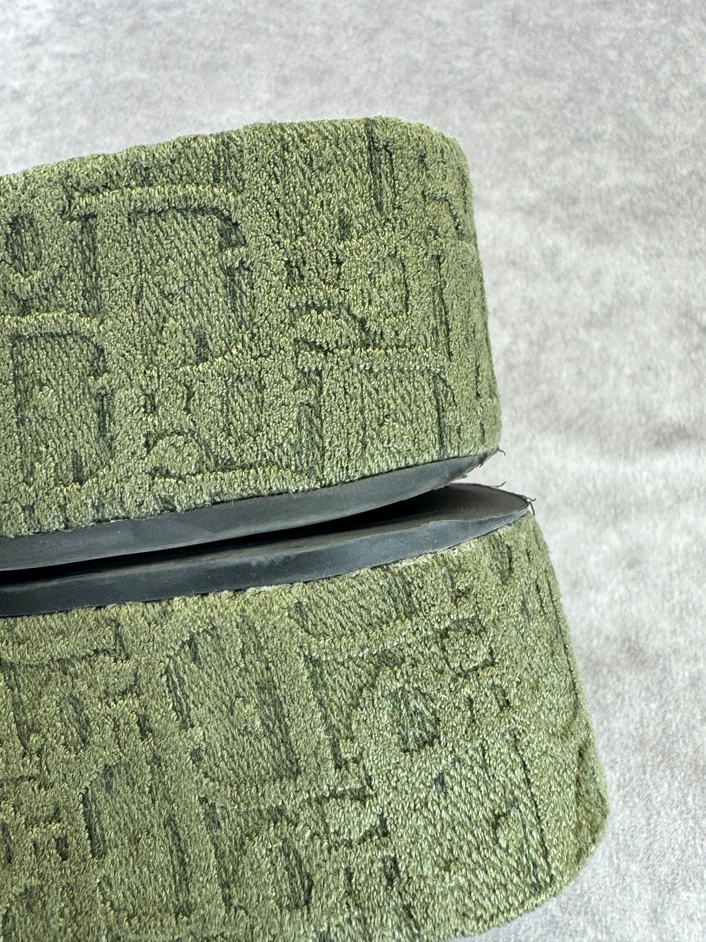 Christian Dior Oblique Denim D-Way Platform Sandal Kaki 37