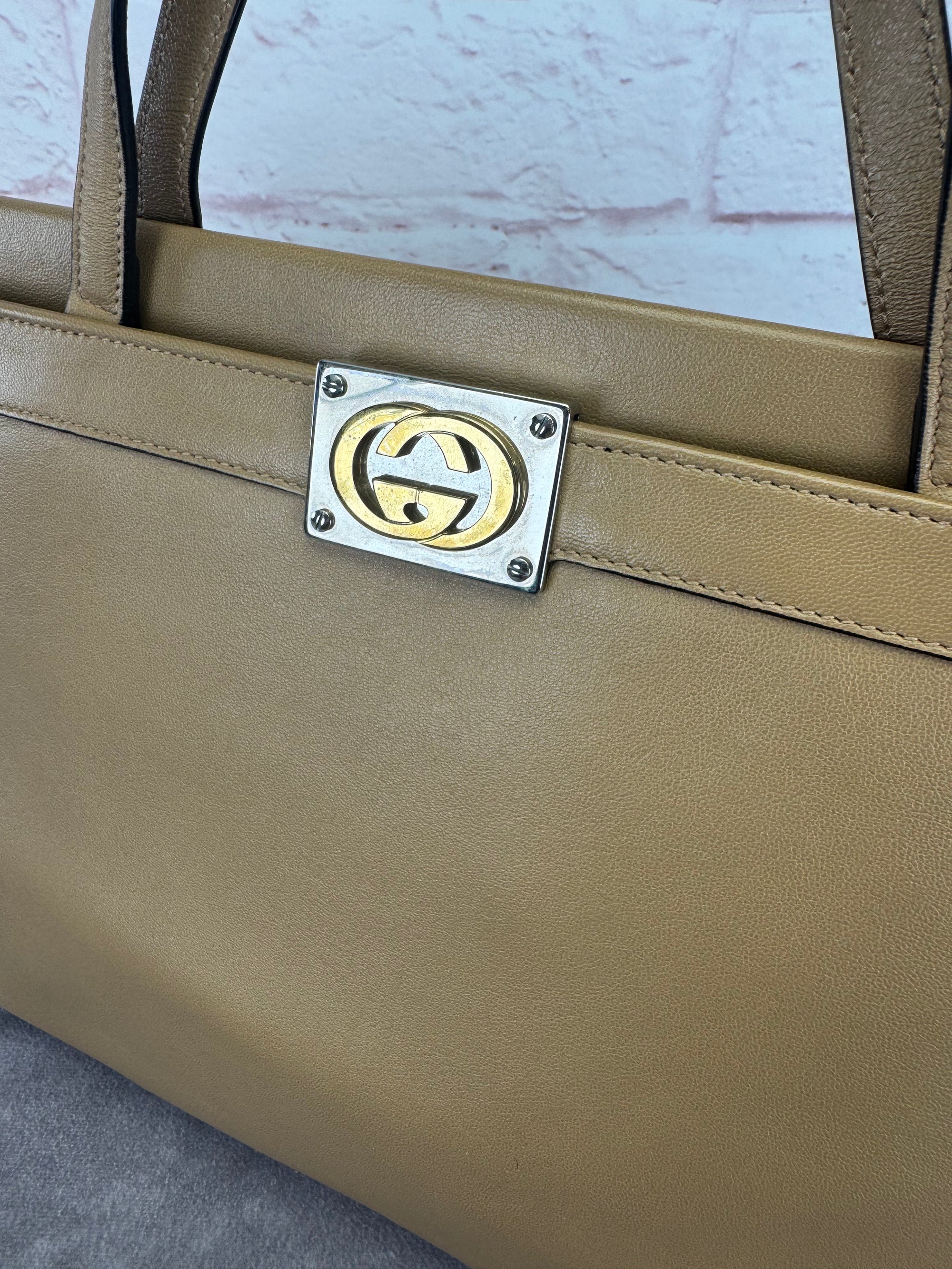 Gucci Linea Matisse Tan Leather Shoulder Bag