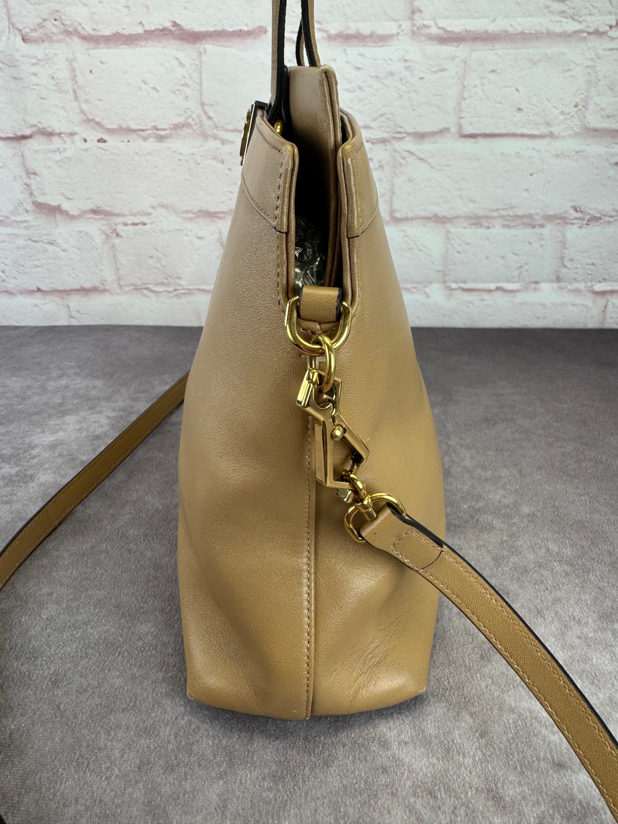 Gucci Linea Matisse Tan Leather Shoulder Bag