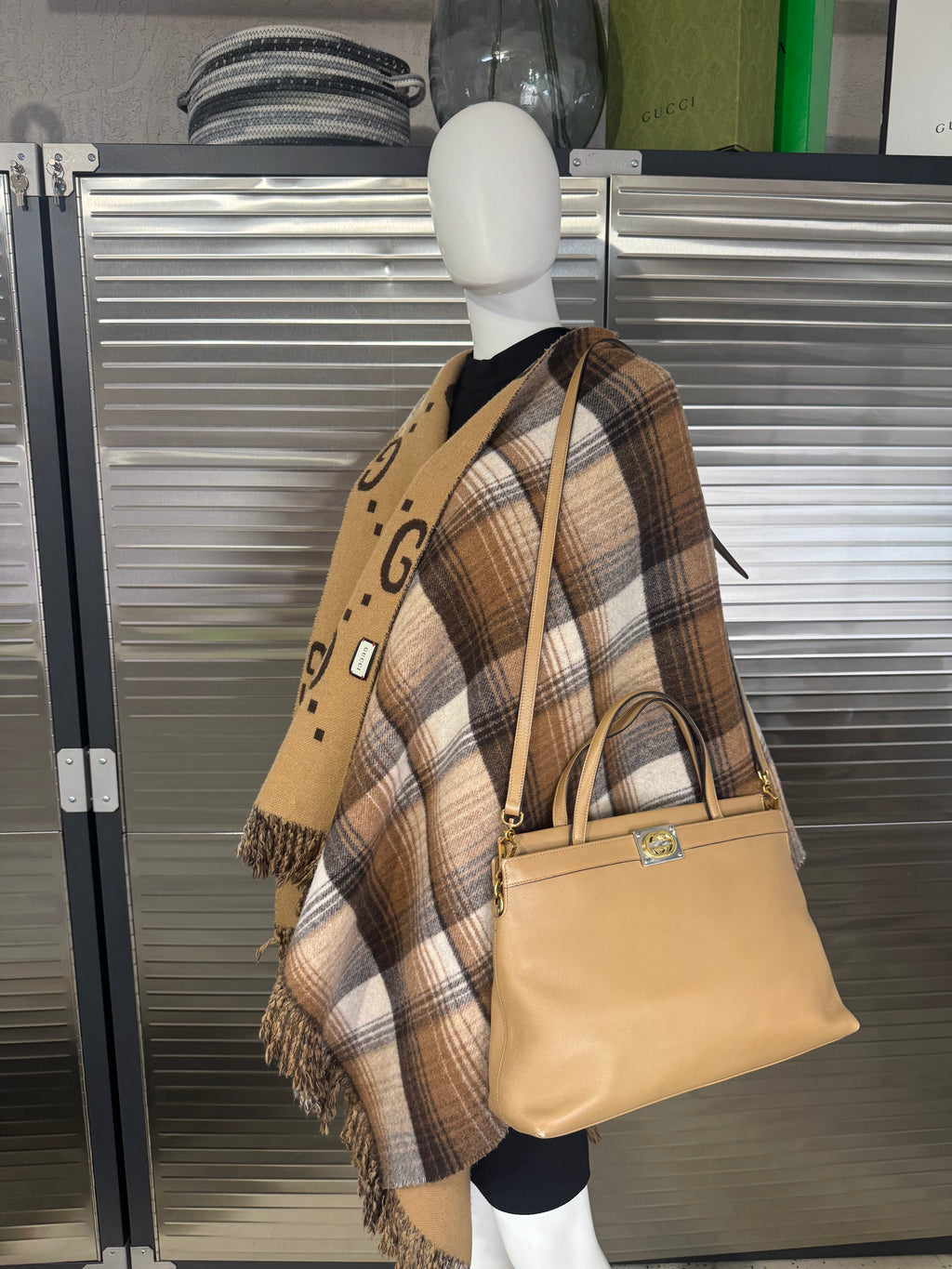 Gucci Linea Matisse Tan Leather Shoulder Bag