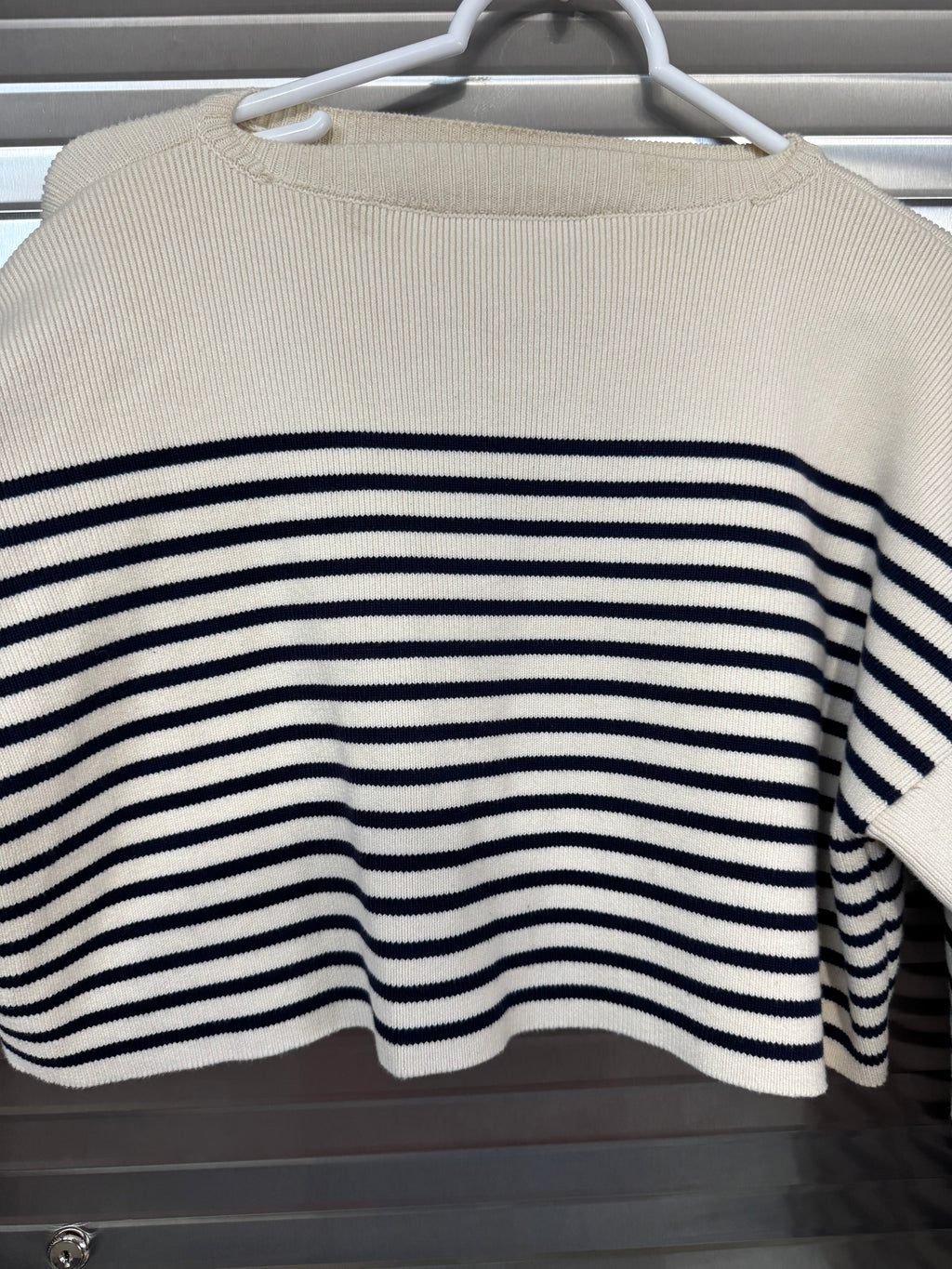 Celine Nautical Stripe Cropped Sweater XS