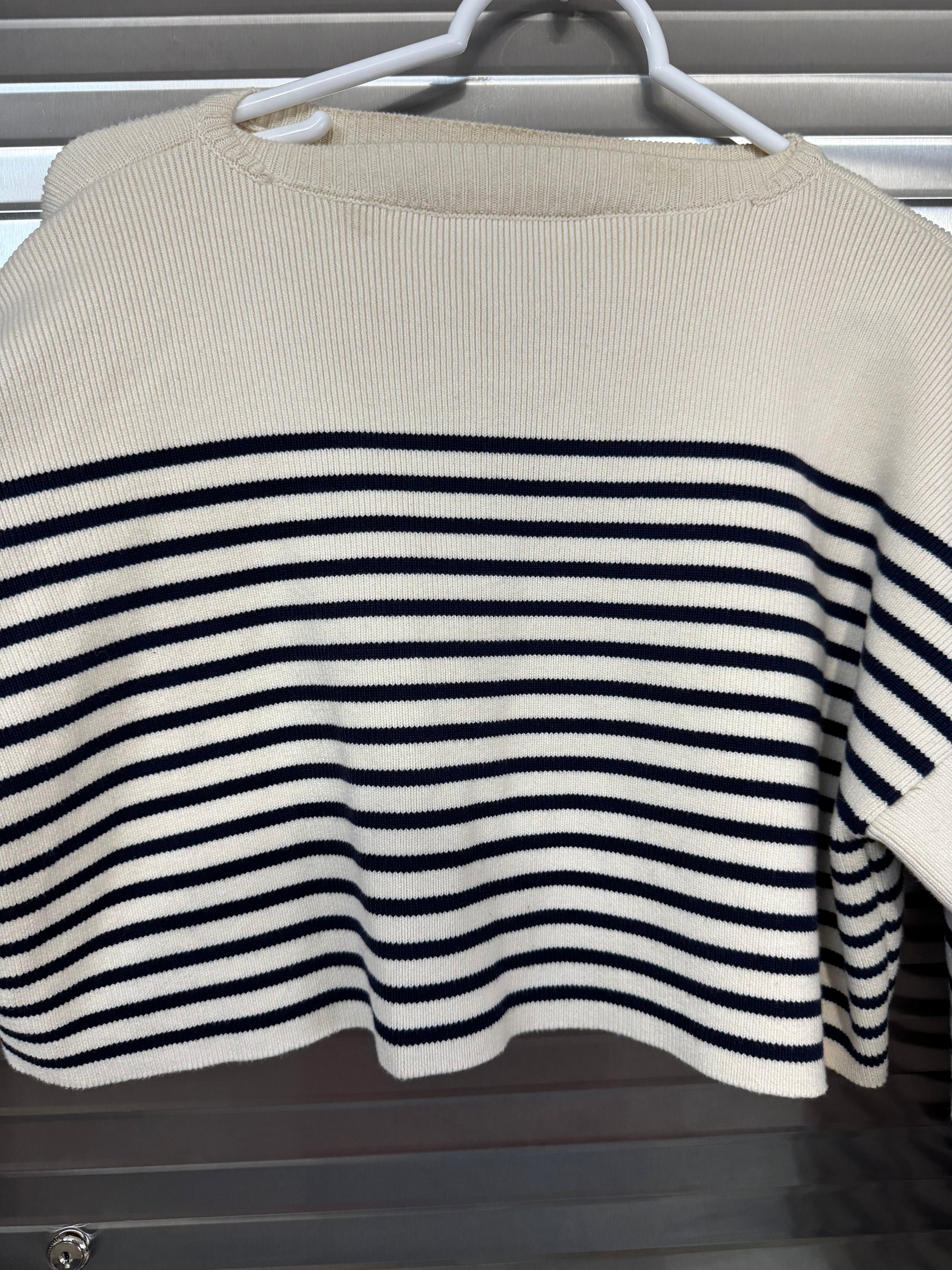 Celine Nautical Stripe Cropped Sweater XS