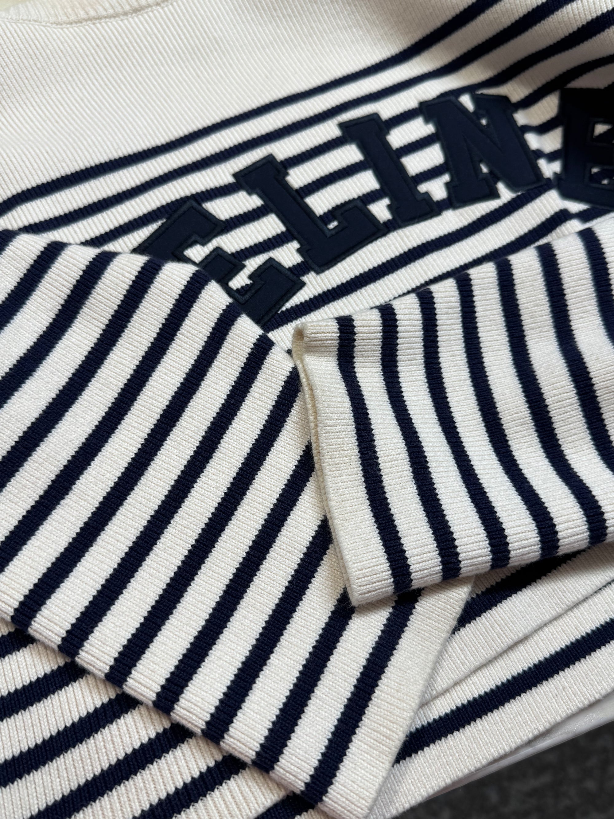 Celine Nautical Stripe Cropped Sweater XS