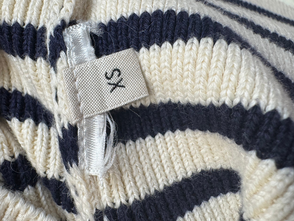 Celine Nautical Stripe Cropped Sweater XS