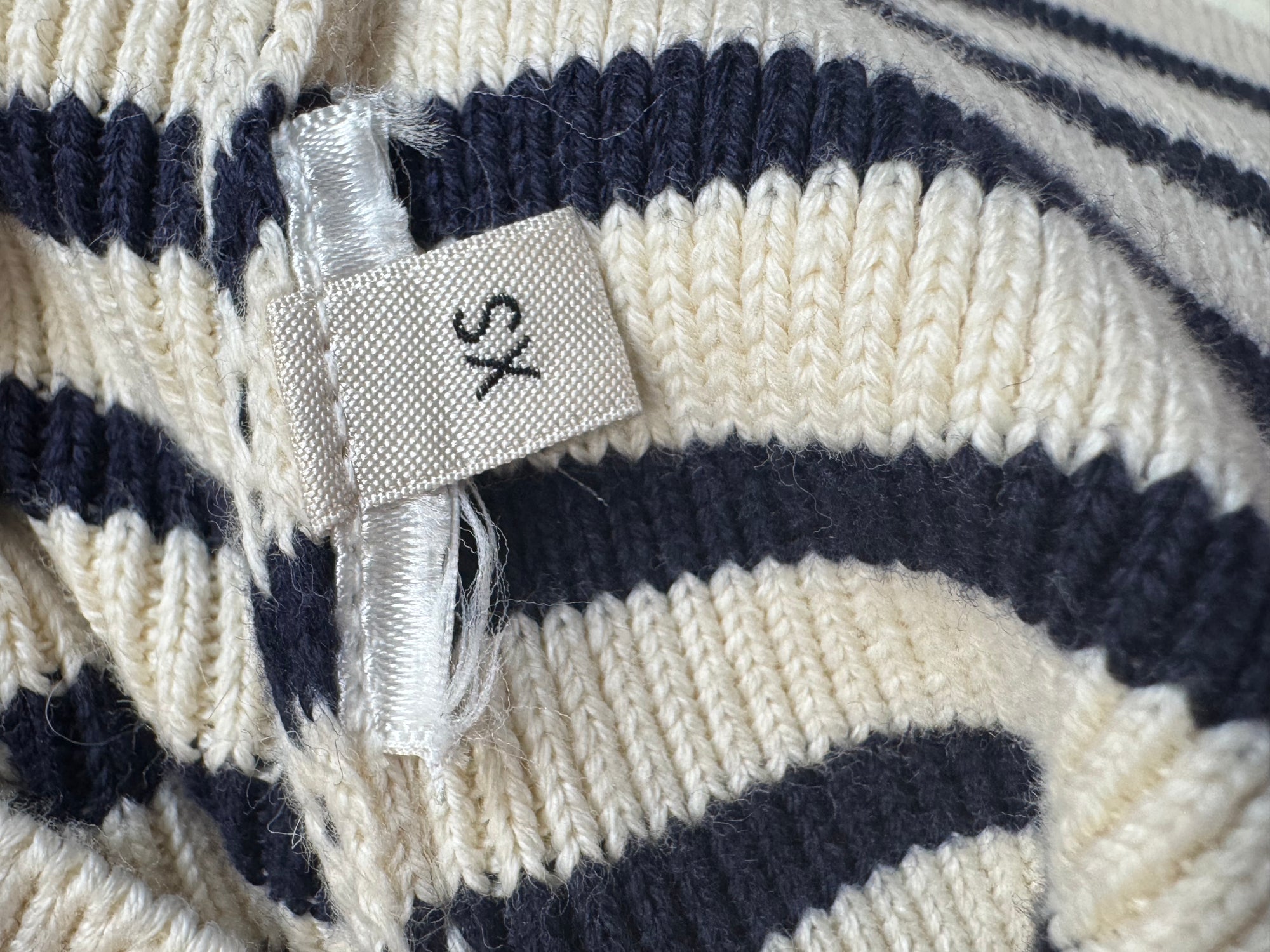 Celine Nautical Stripe Cropped Sweater XS