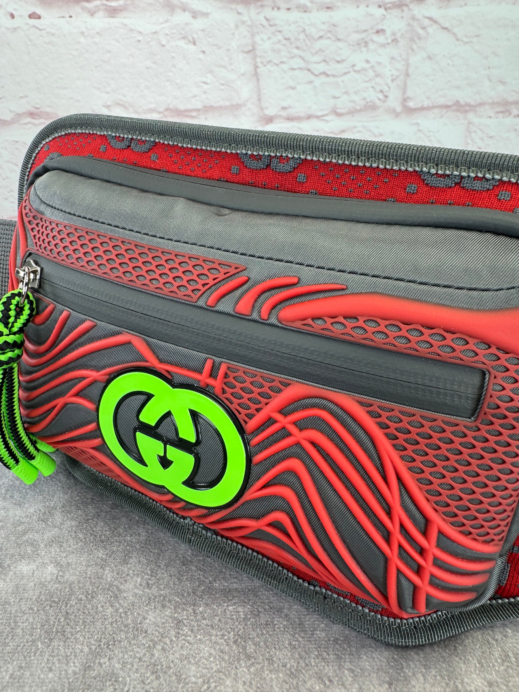 Gucci Graphic Red and Gray Men's Bum Bag