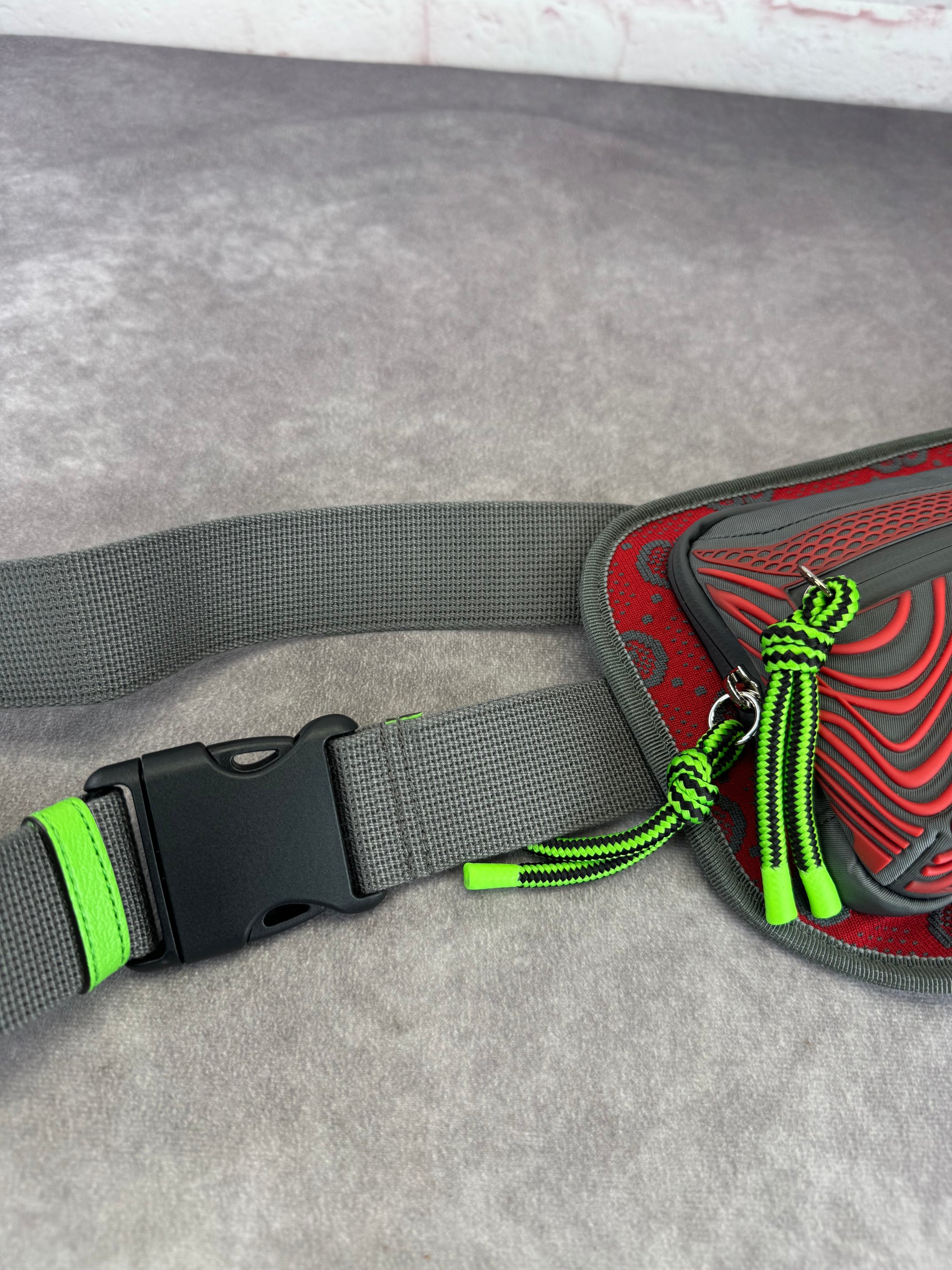 Gucci Graphic Red and Gray Men's Bum Bag