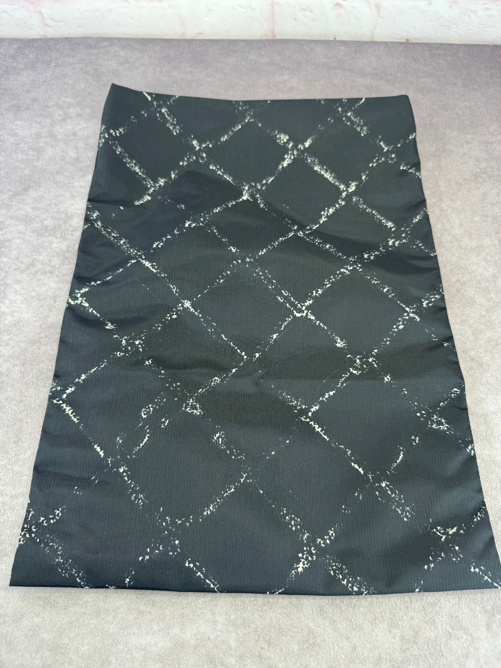 Chanel Travel Ligne Black Plaid Nylon Tote with Pouch