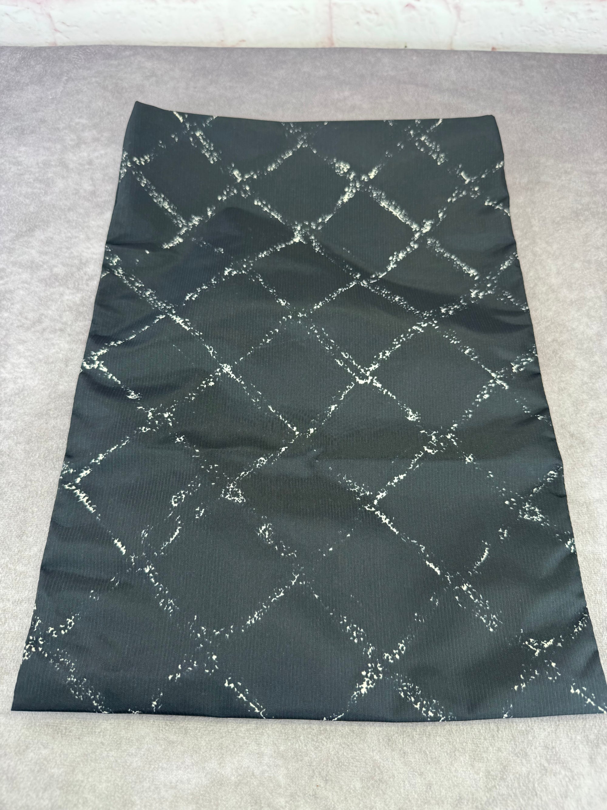 Chanel Travel Ligne Black Plaid Nylon Tote with Pouch