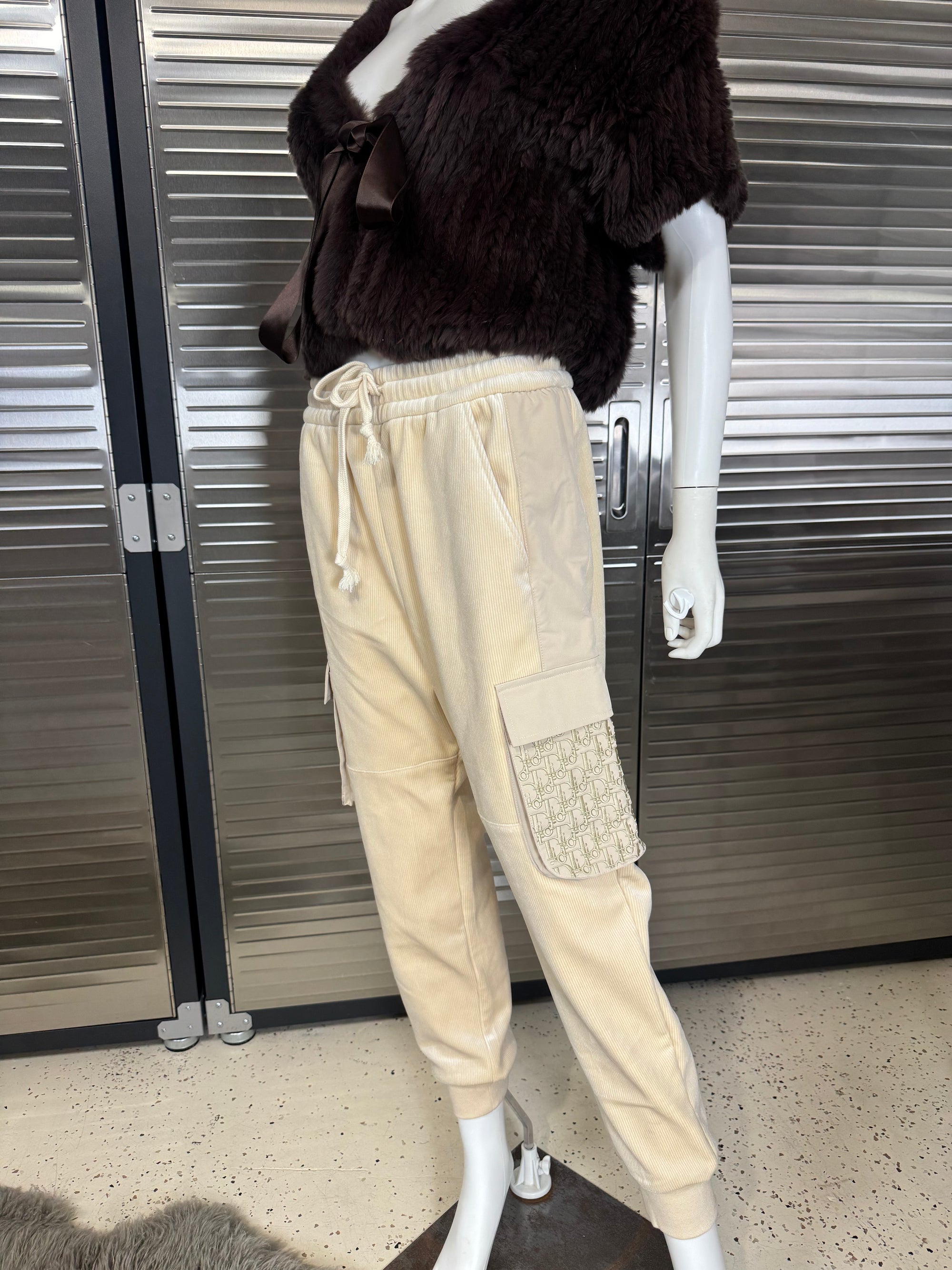 Christian Dior Soft Oblique Tan Joggers Large