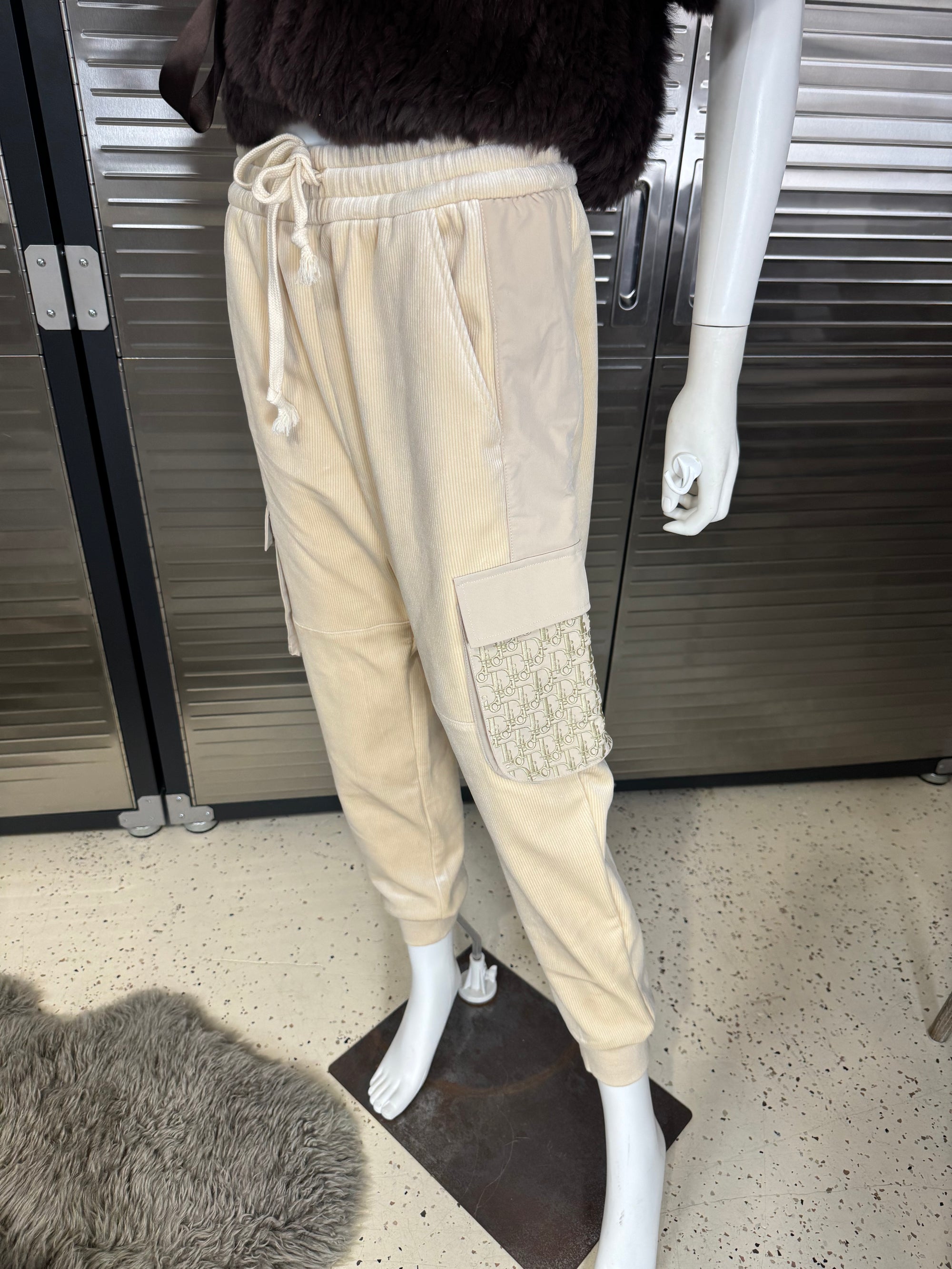 Christian Dior Soft Oblique Tan Joggers Large
