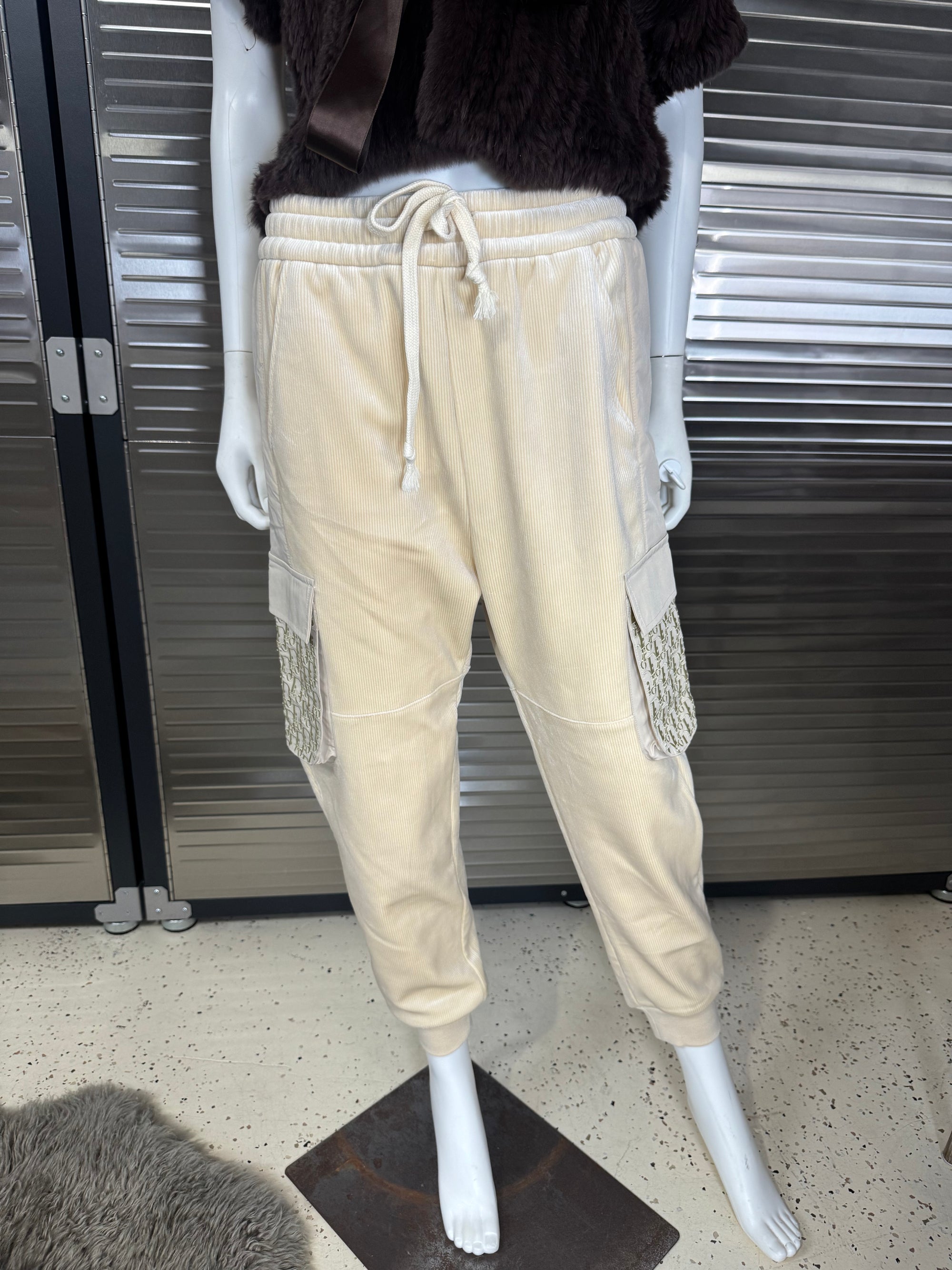 Christian Dior Soft Oblique Tan Joggers Large