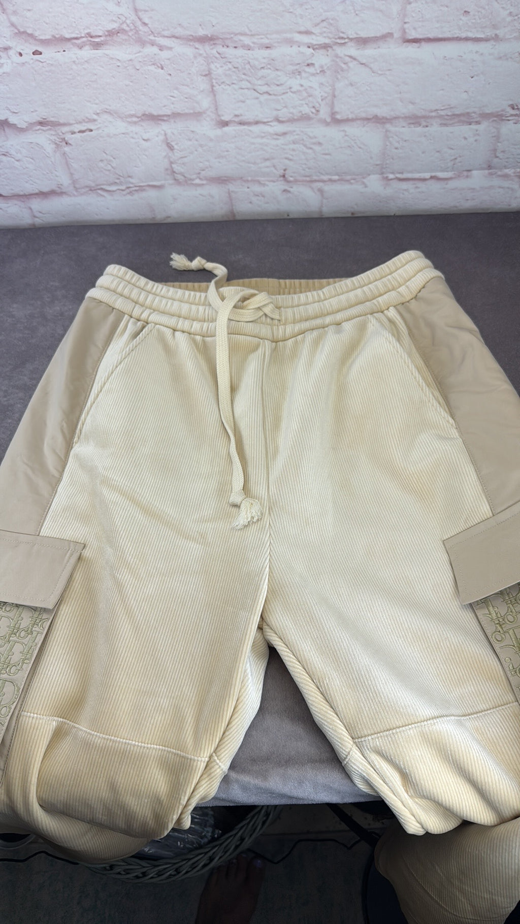 Christian Dior Soft Oblique Tan Joggers Large