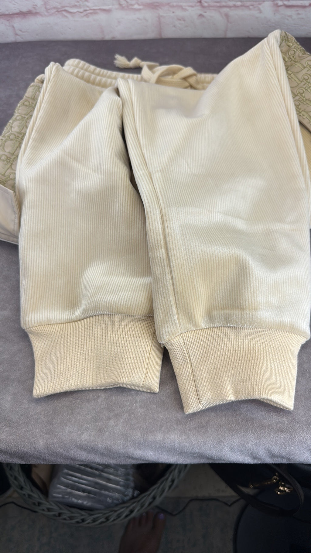 Christian Dior Soft Oblique Tan Joggers Large