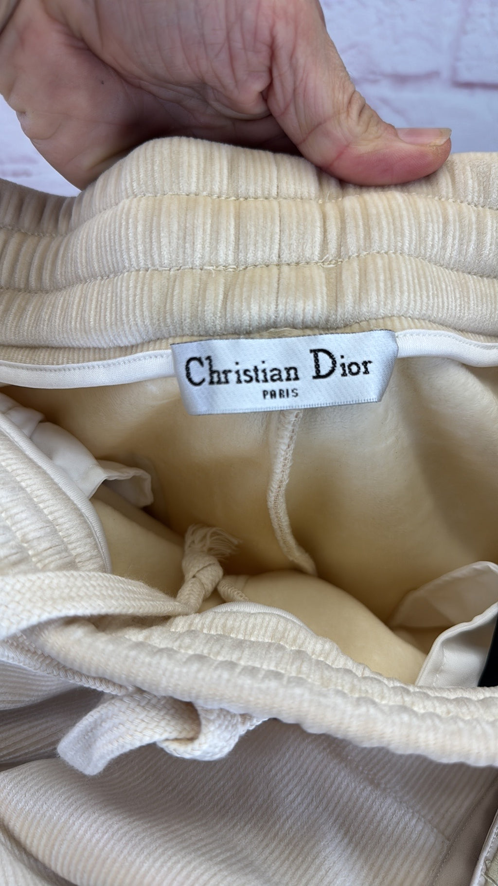 Christian Dior Soft Oblique Tan Joggers Large