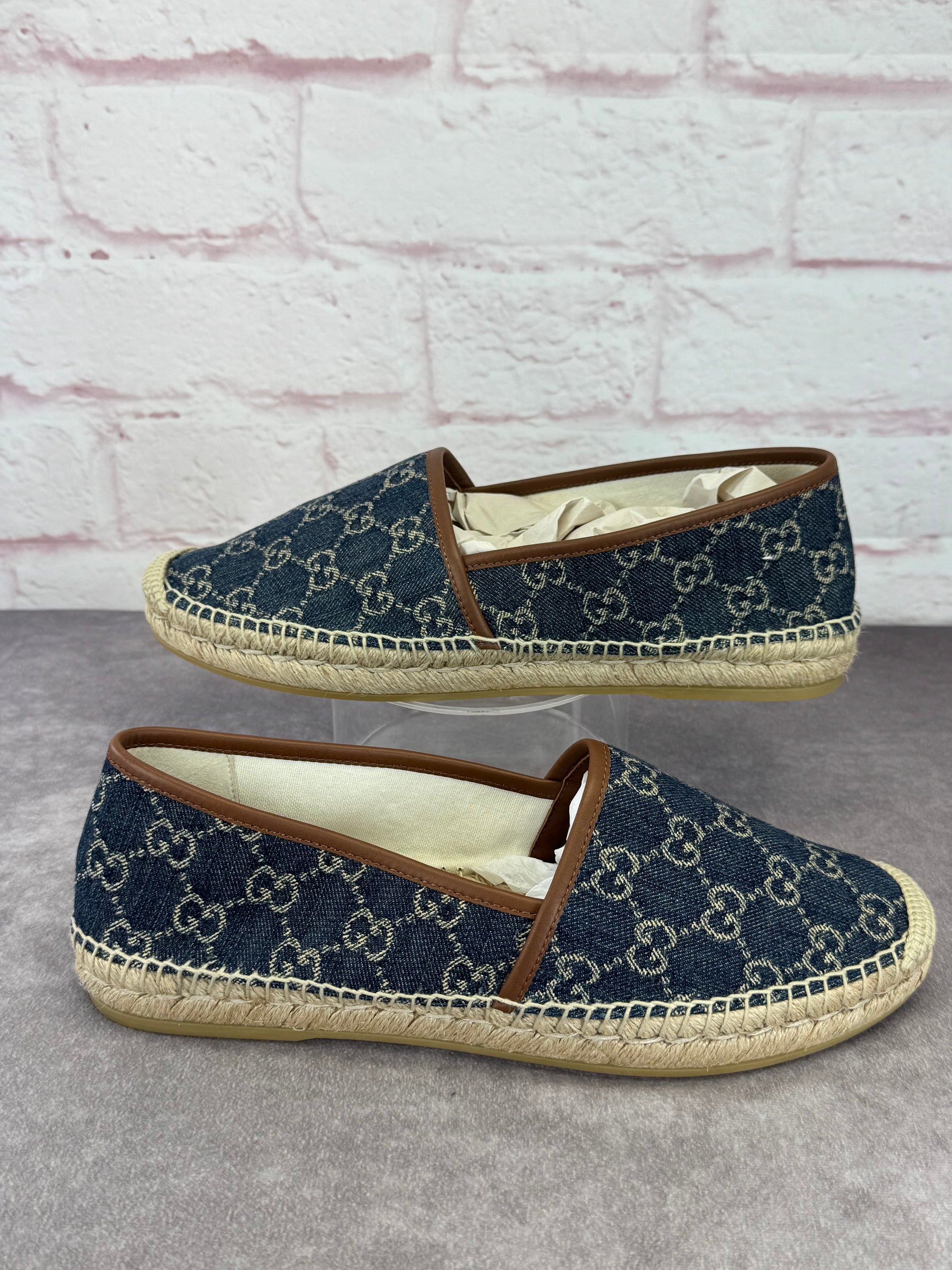 Gucci Denim Monogram GG Espadrilles 42