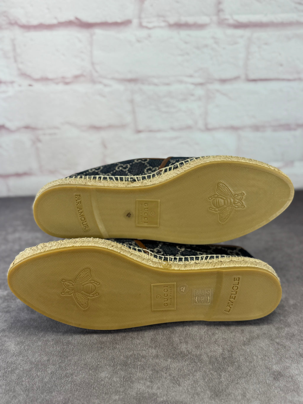 Gucci Denim Monogram GG Espadrilles 42