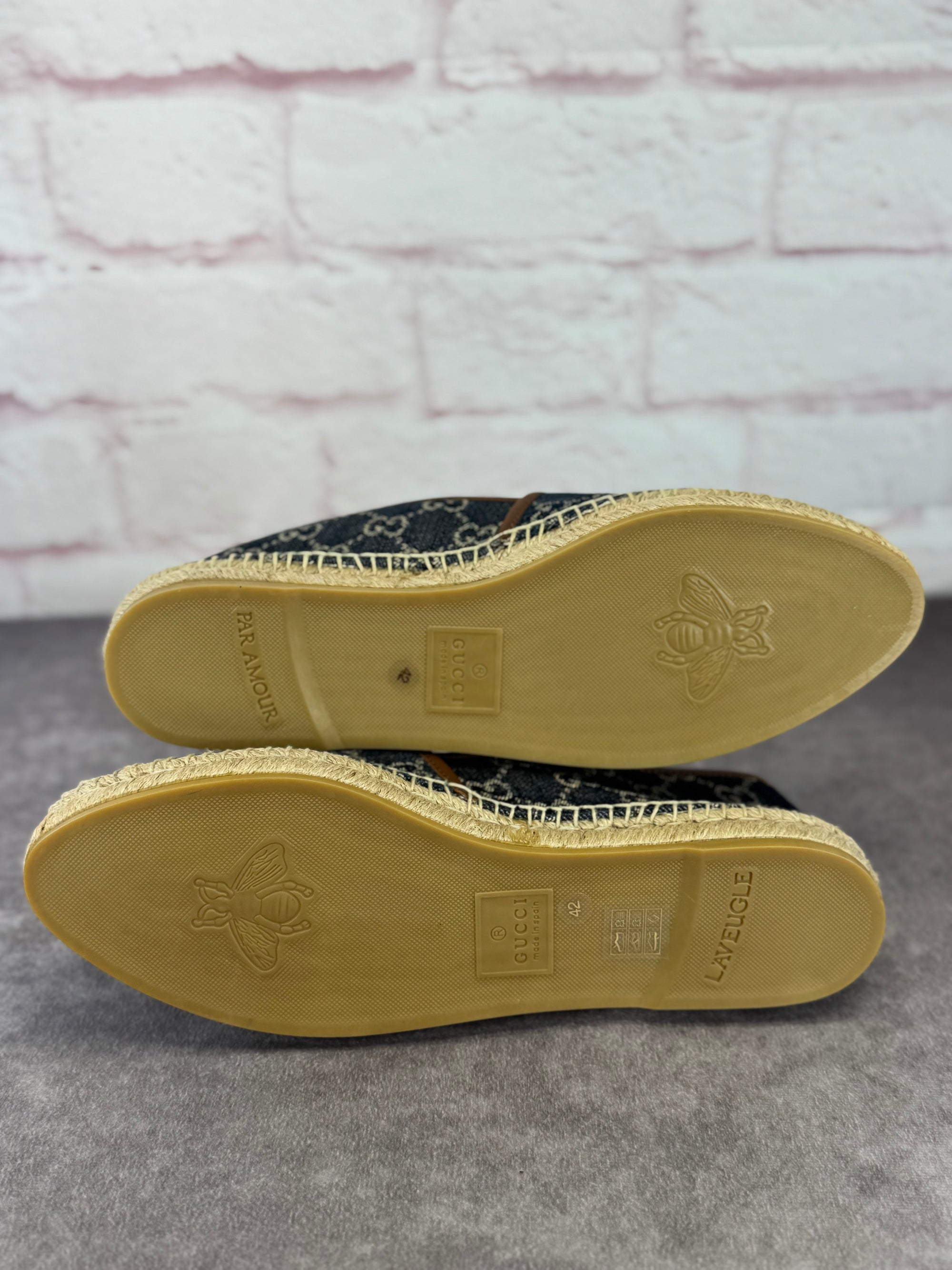 Gucci Denim Monogram GG Espadrilles 42