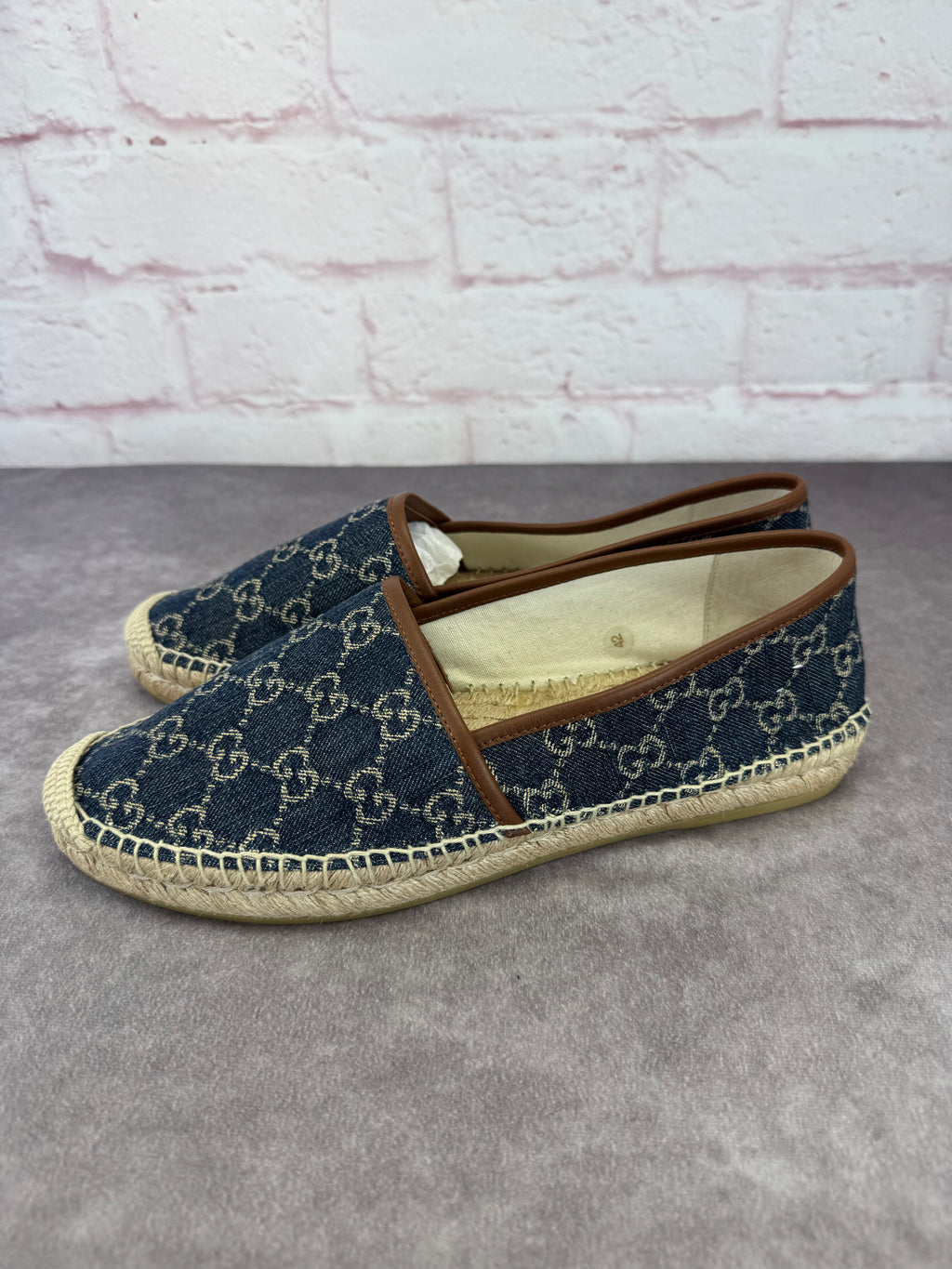 Gucci Denim Monogram GG Espadrilles 42