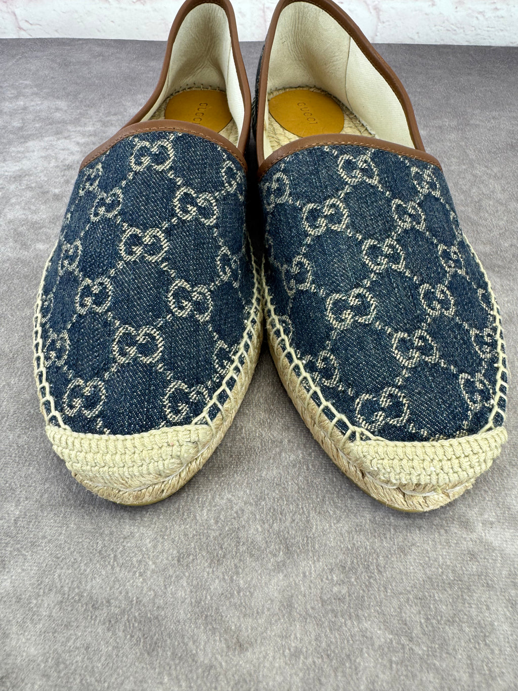 Gucci Denim Monogram GG Espadrilles 42
