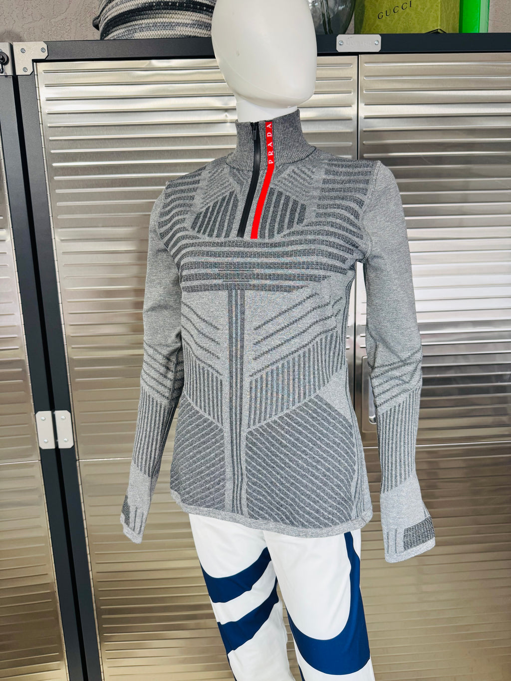 Prada Techno Knit Turtleneck Women's Pullover Large