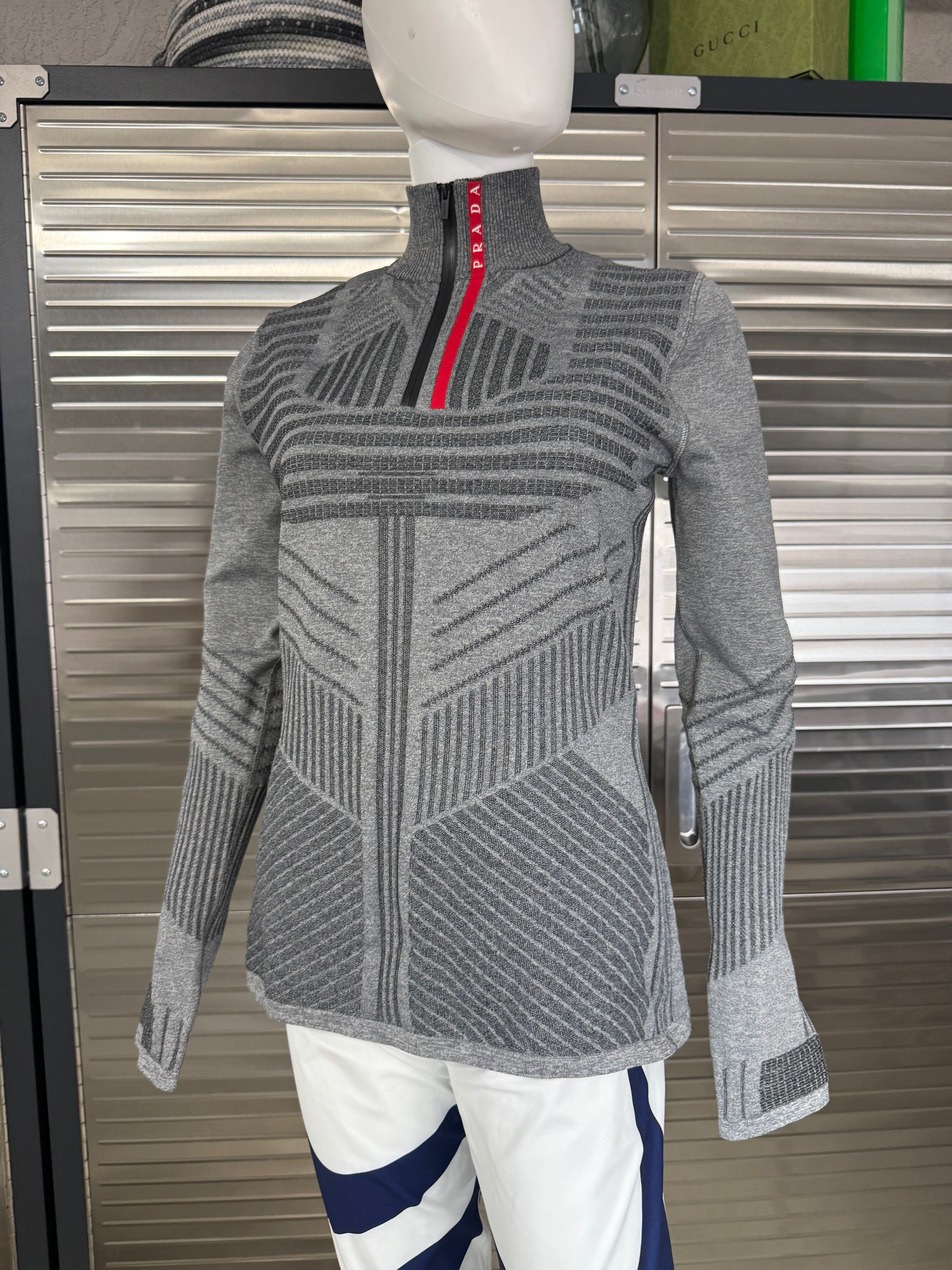 Prada Techno Knit Turtleneck Women's Pullover Large