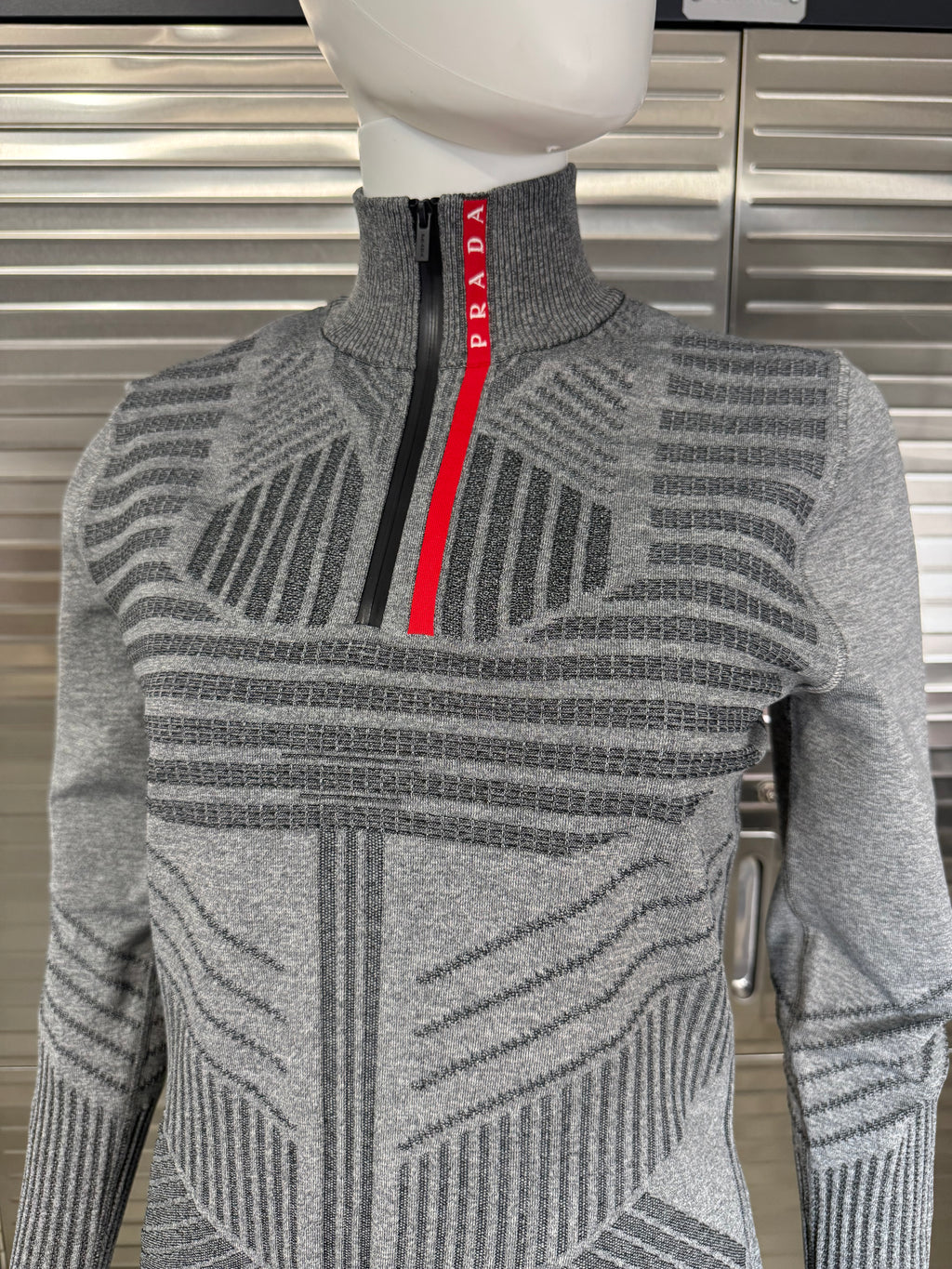 Prada Techno Knit Turtleneck Women's Pullover Large