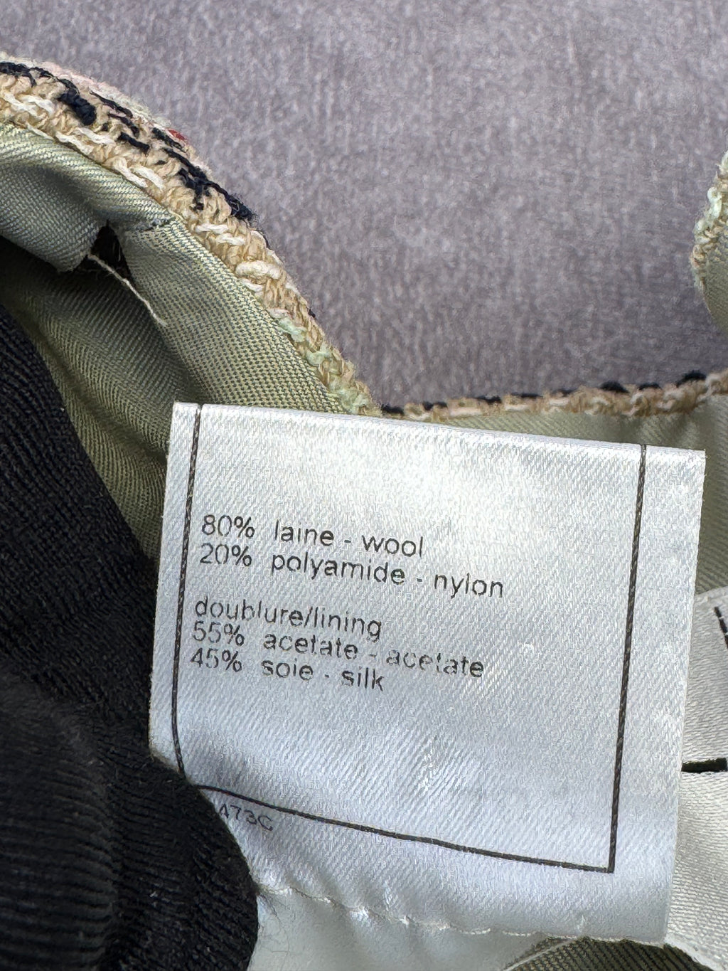 Chanel Wool Fringe Tweed Zip Up Blazer 36 FR