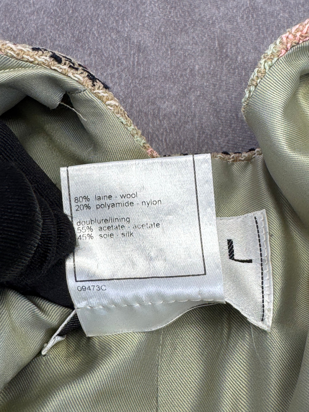 Chanel Wool Fringe Tweed Zip Up Blazer 36 FR