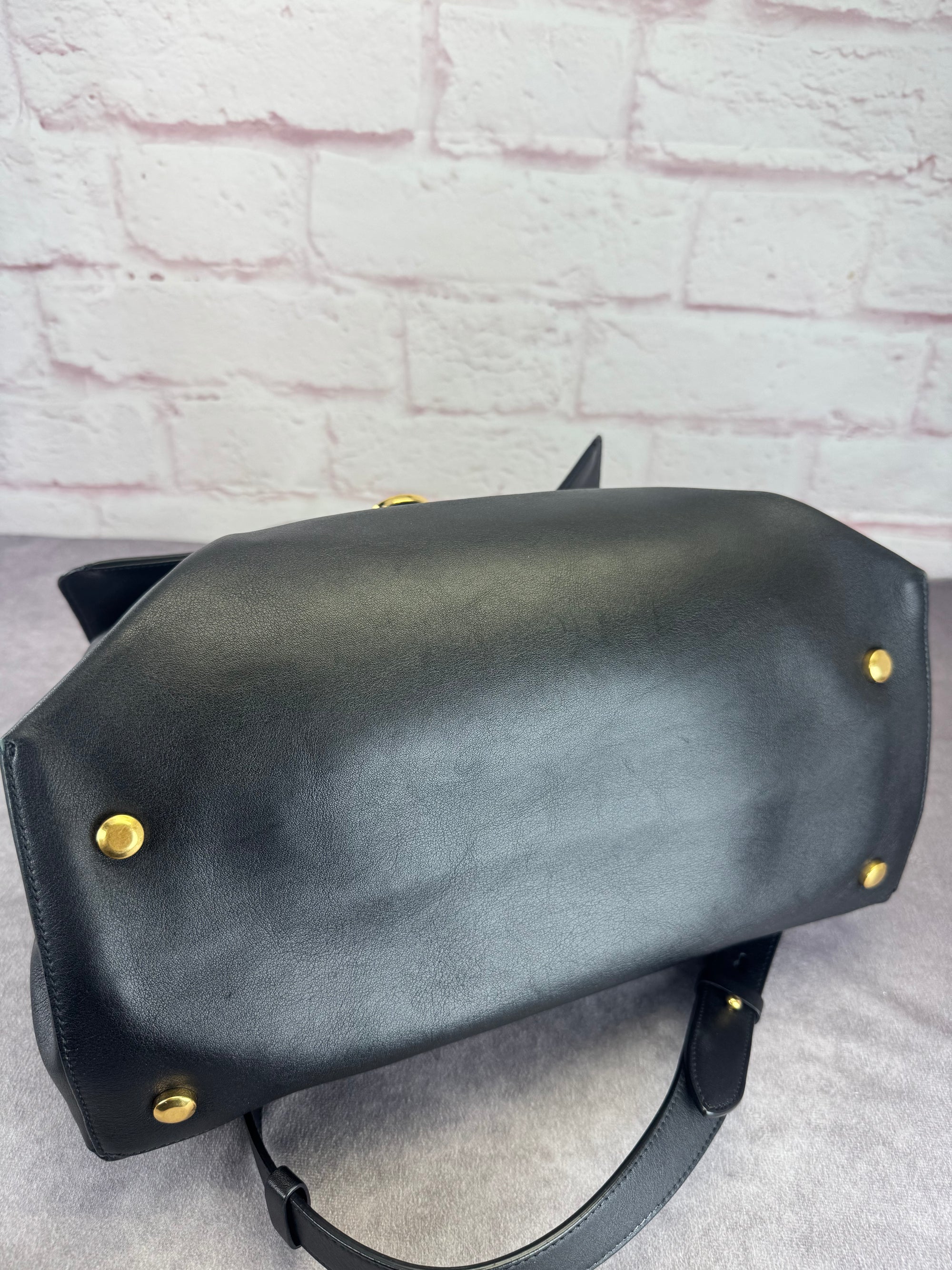 Salvatore Ferragamo Trifolio Black Leather Medium Backpack