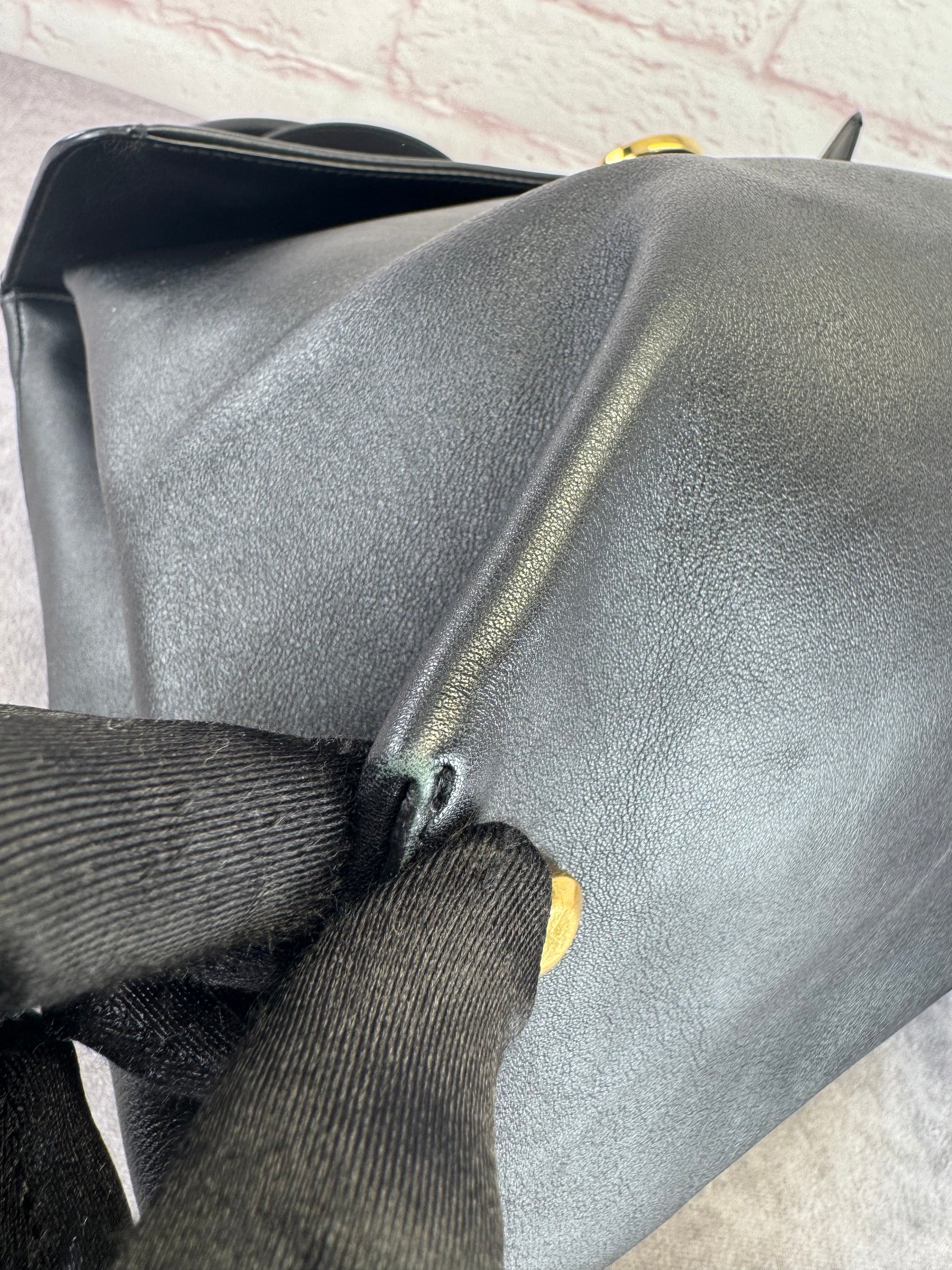 Salvatore Ferragamo Trifolio Black Leather Medium Backpack