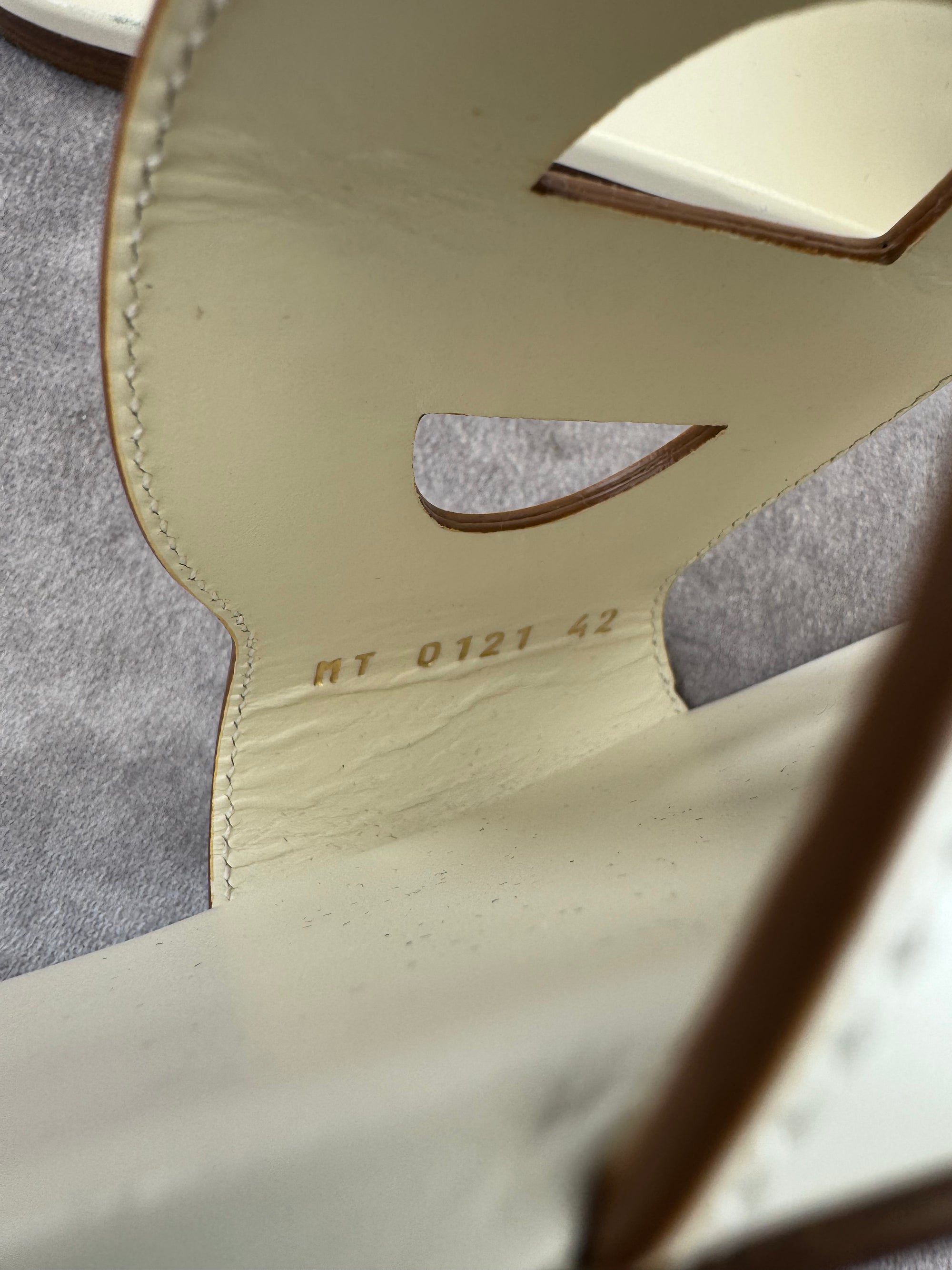 Dior D-Club Cut Out Leather Slide Sandals 42