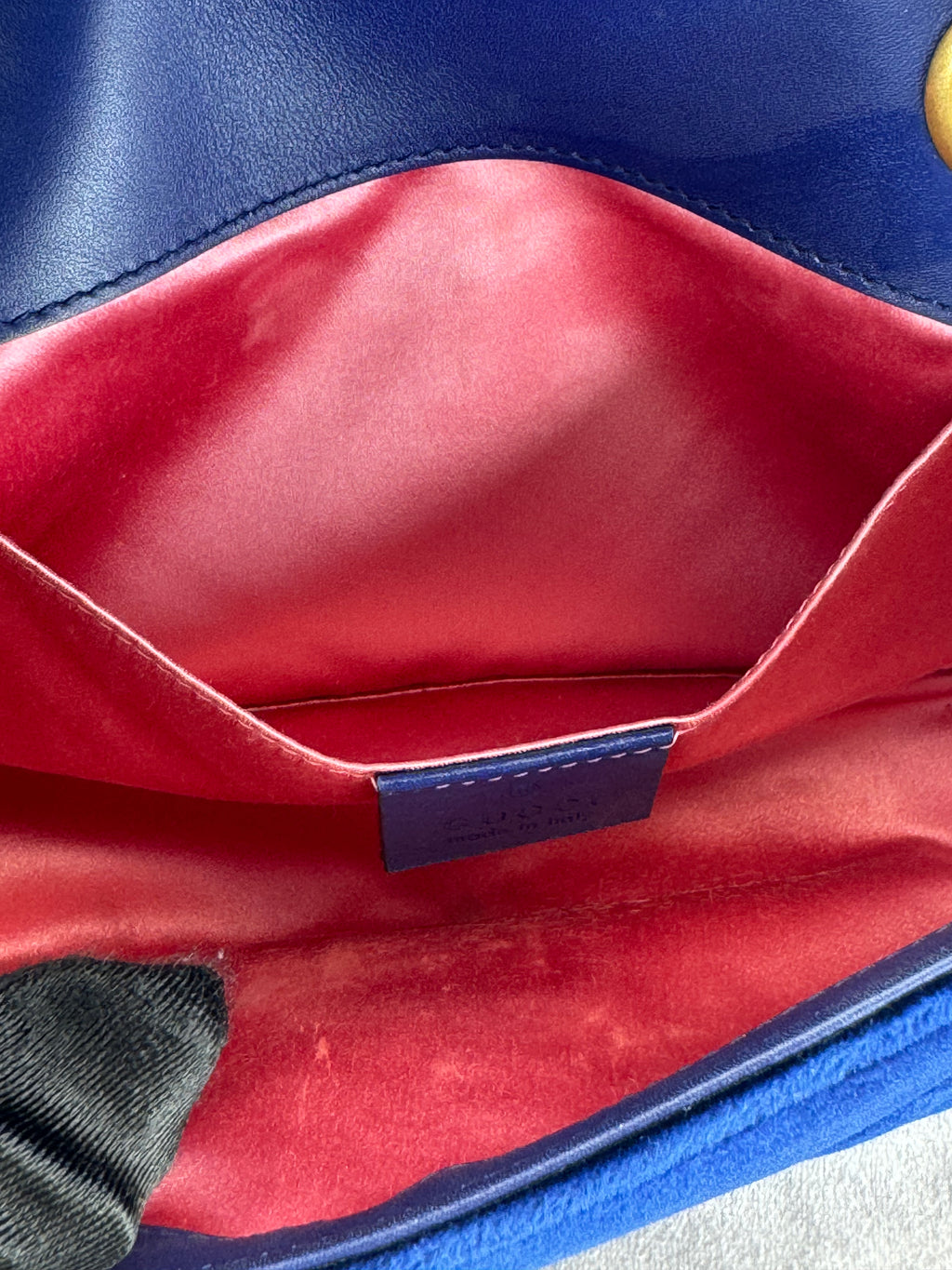 Gucci Marmont GG Velvet Small Chain Flap Bag