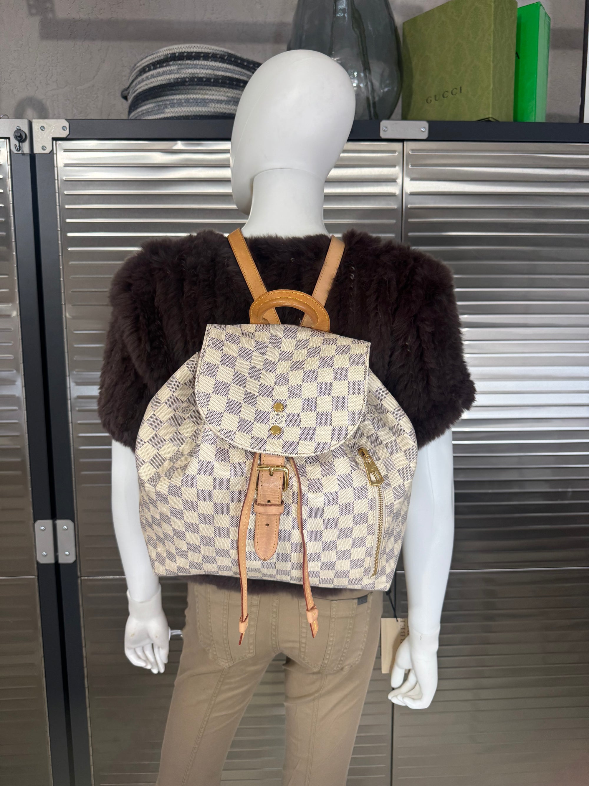 Louis Vuitton Sperone Damier Azur Canvas Backpack