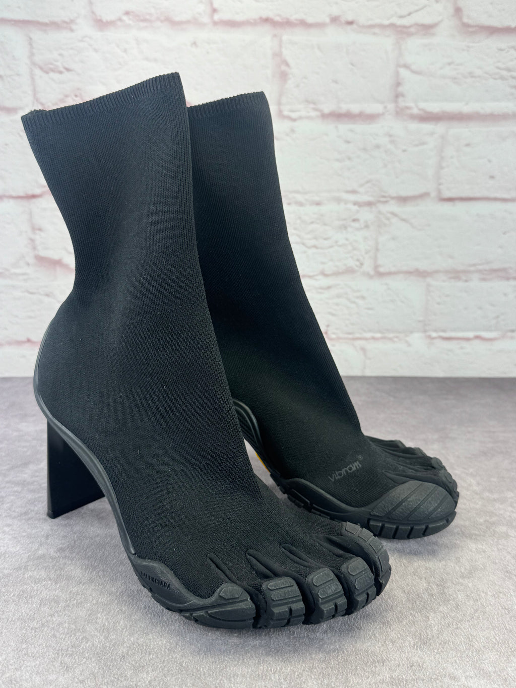 Balenciaga x Vibram Toe Sock Heeled Boots 12