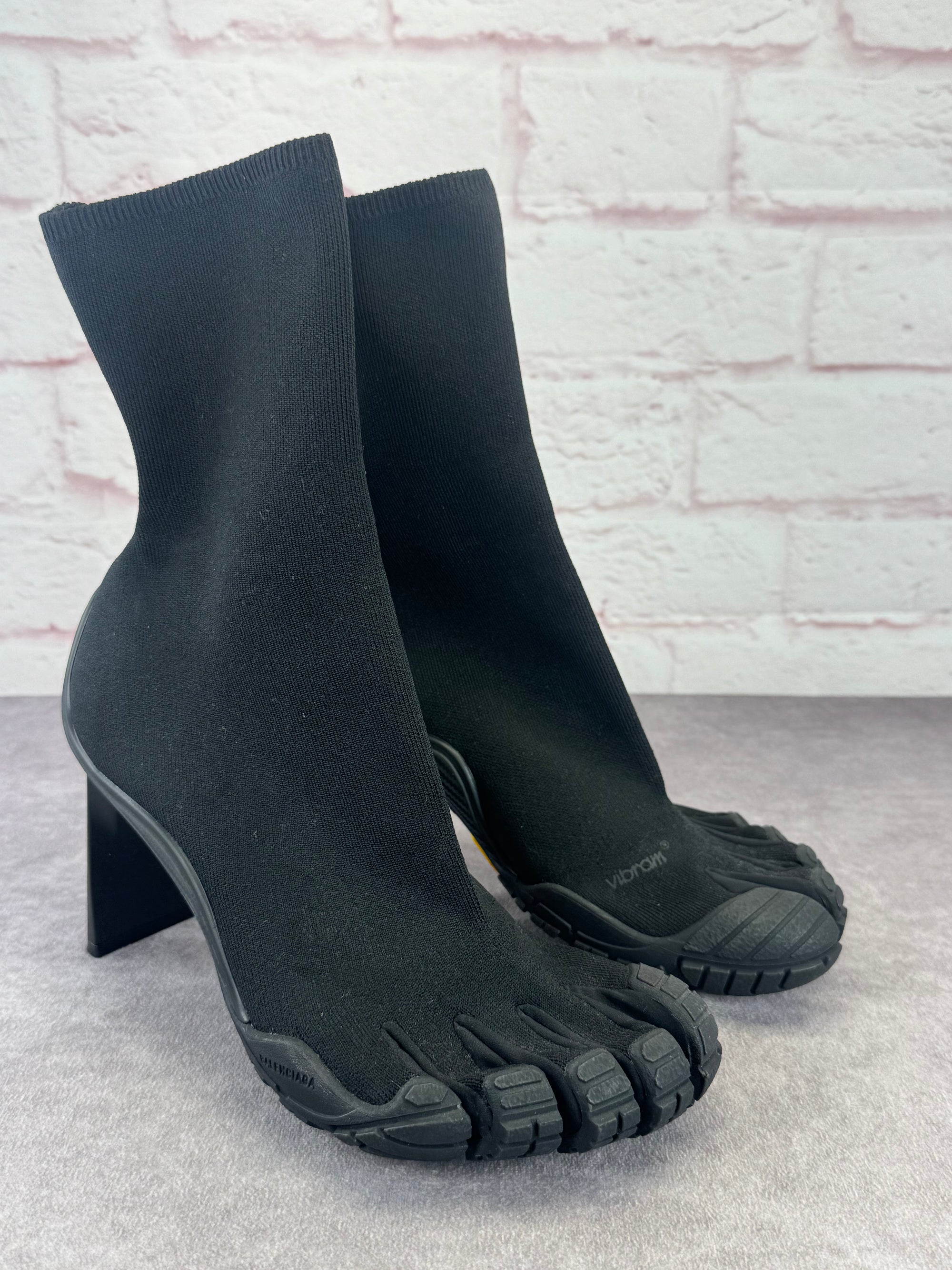 Balenciaga x Vibram Toe Sock Heeled Boots 12
