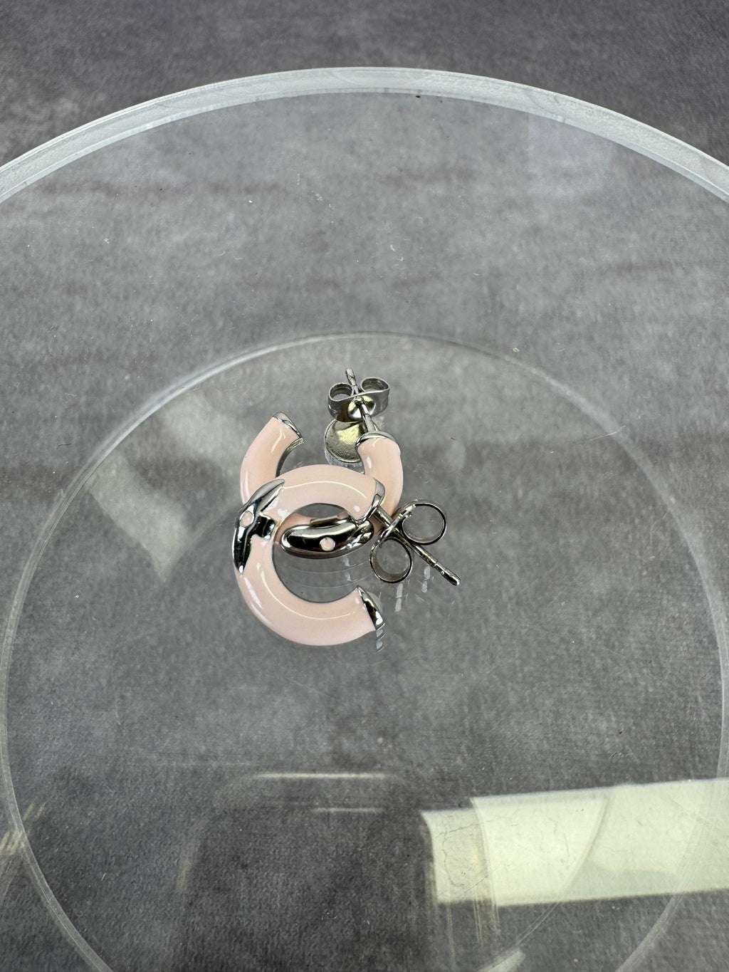 Louis Vuitton Pink Fleur Hoop Earrings