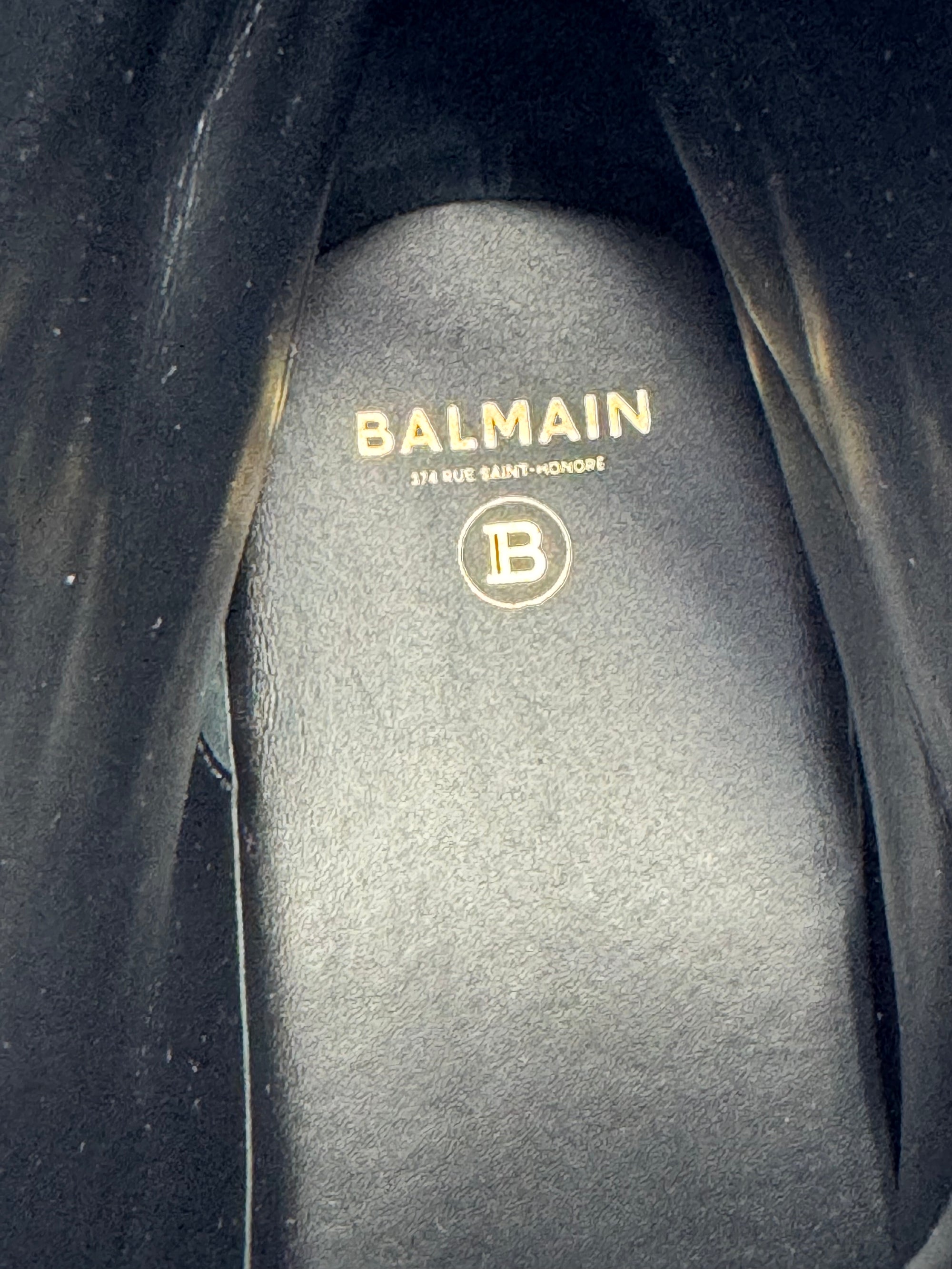 Balmain Jacquard Ranger Romy Lace Up Combat Boots 41