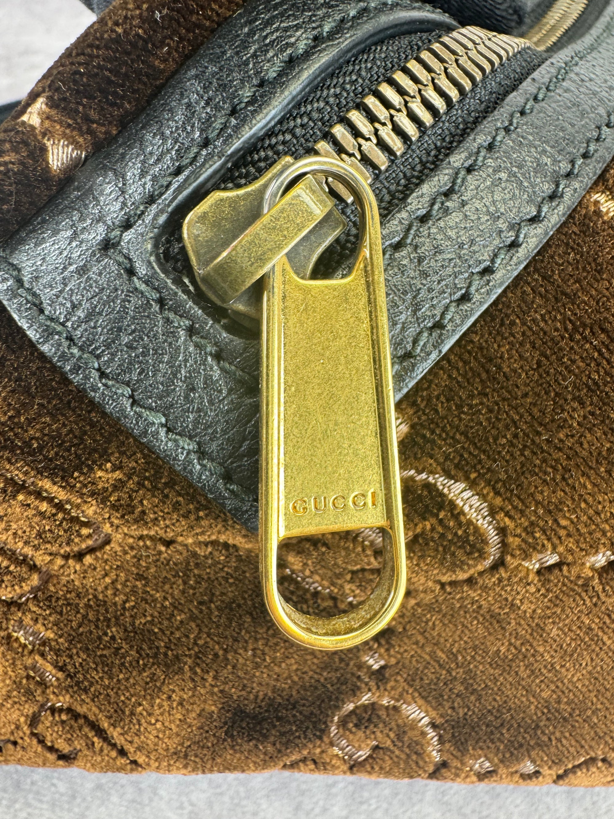 Gucci Ophidia Velvet Web Stripe GG Brown Belt Bag